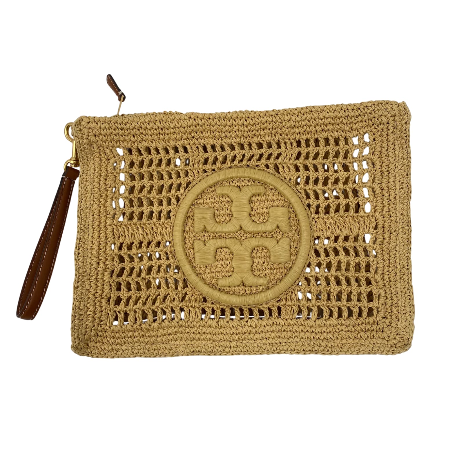 Tory Burch Tan Hand Crochet Wristlet