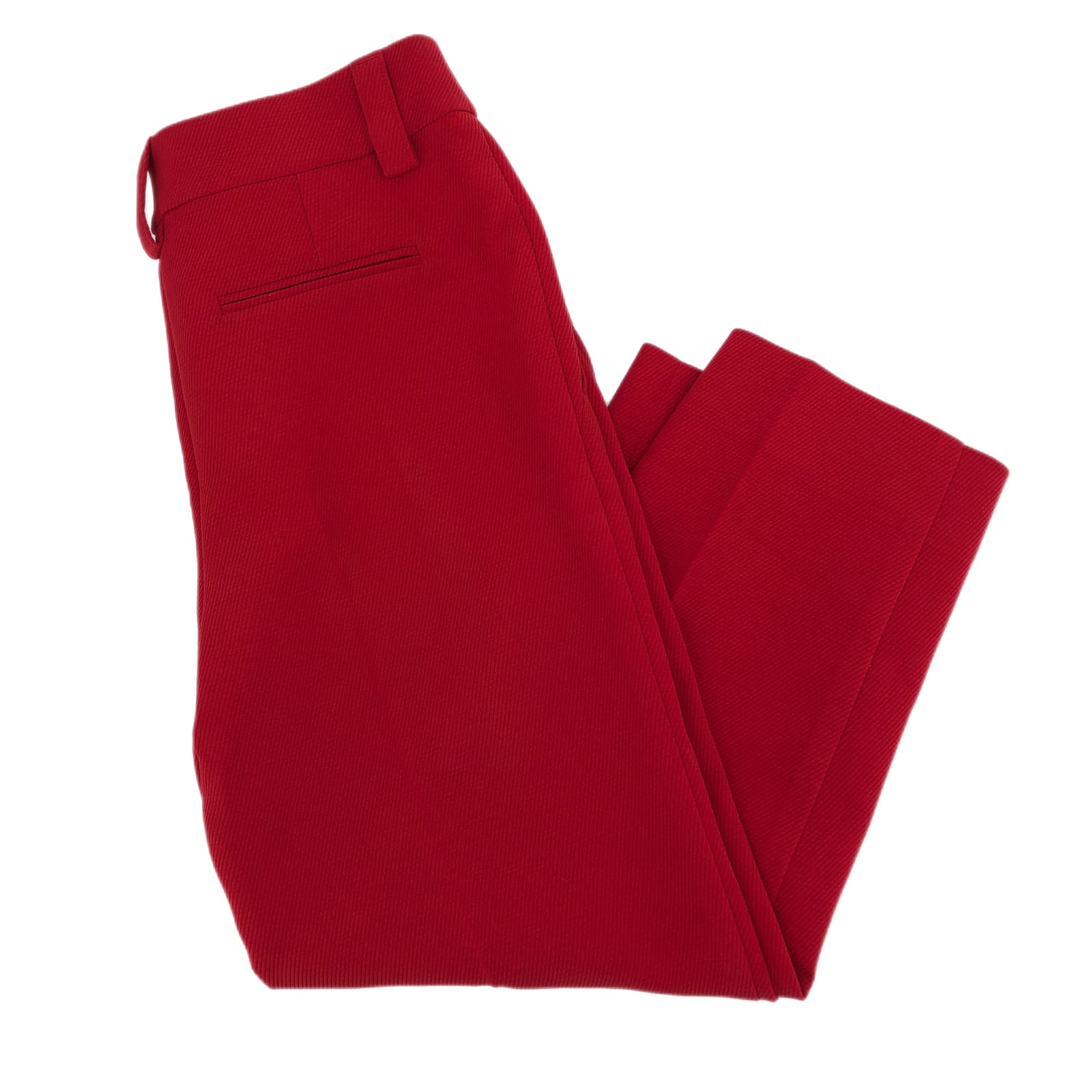 Emporio Armani Red High Rise Straight Pants