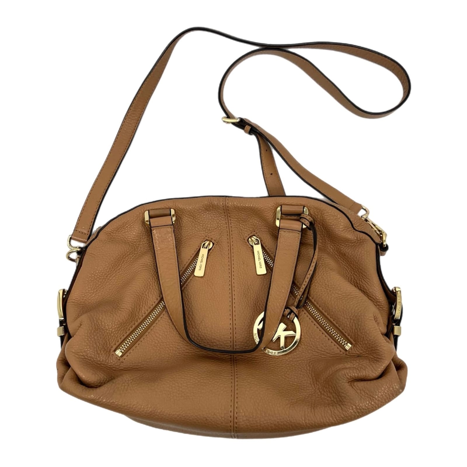 Michael Kors Tan Leather Shoulder Bag & Wallet Set