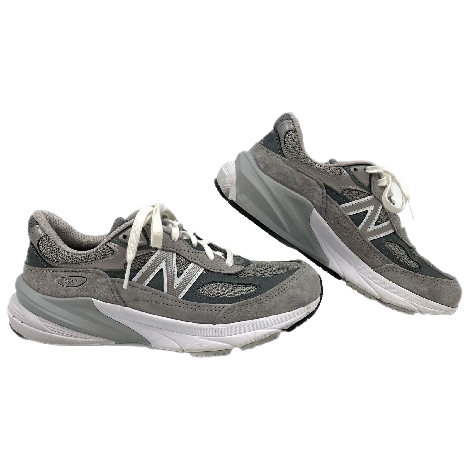 New Balance Gray Leather 990 Sneakers