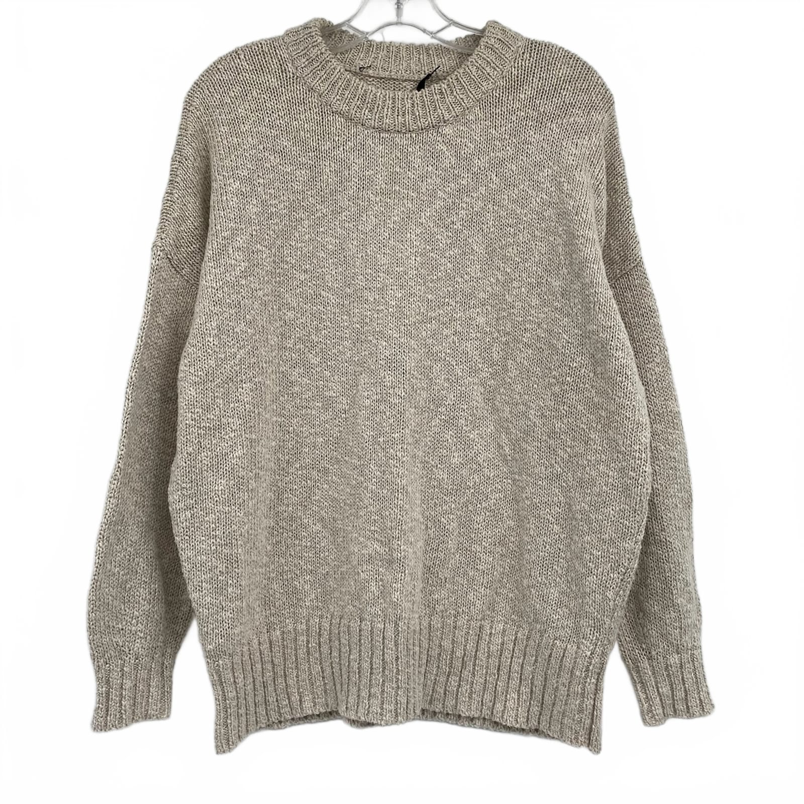 Jenni Kayne Beige Cotton & Linen Knit Sweater