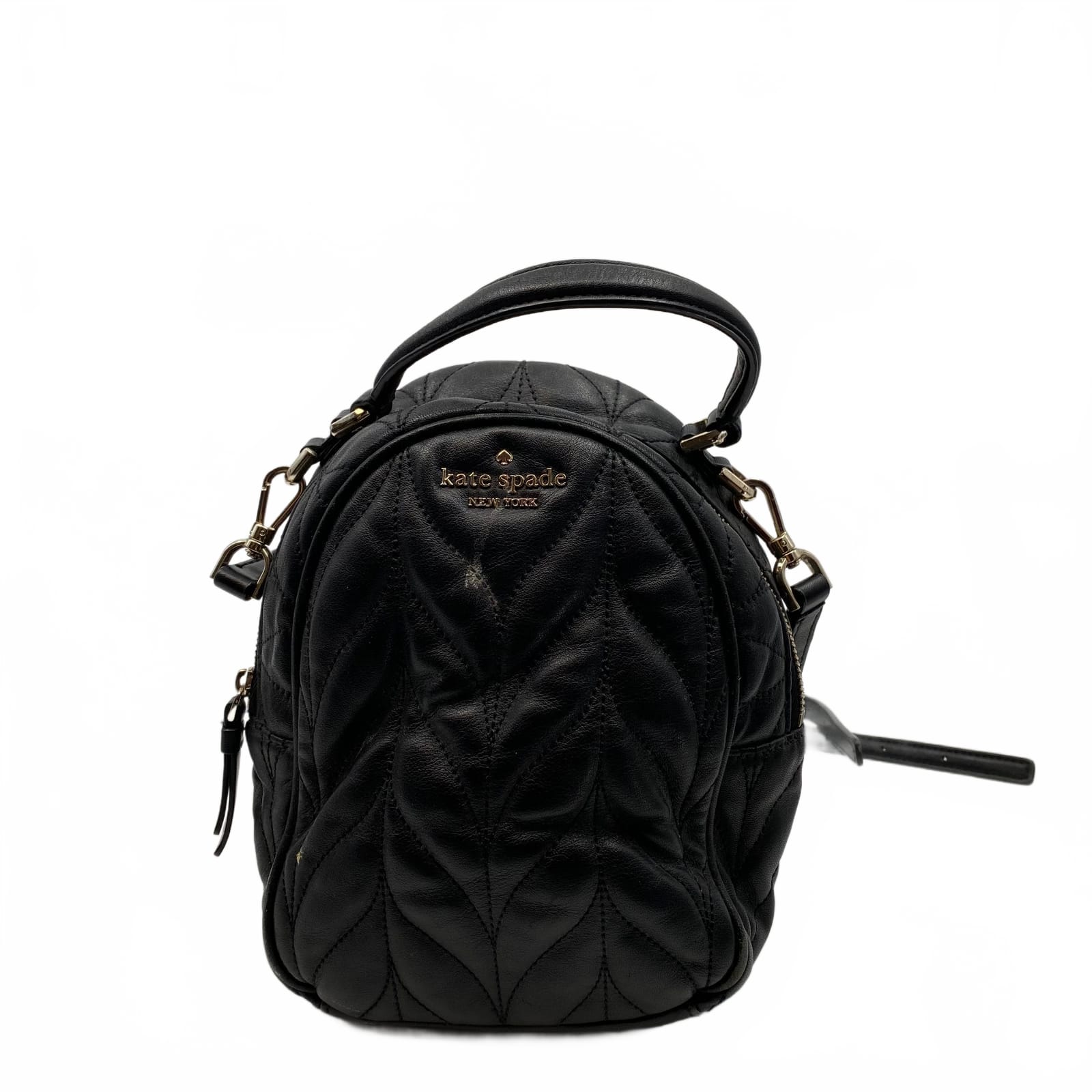 Kate Spade Black Faux Leather Backpack