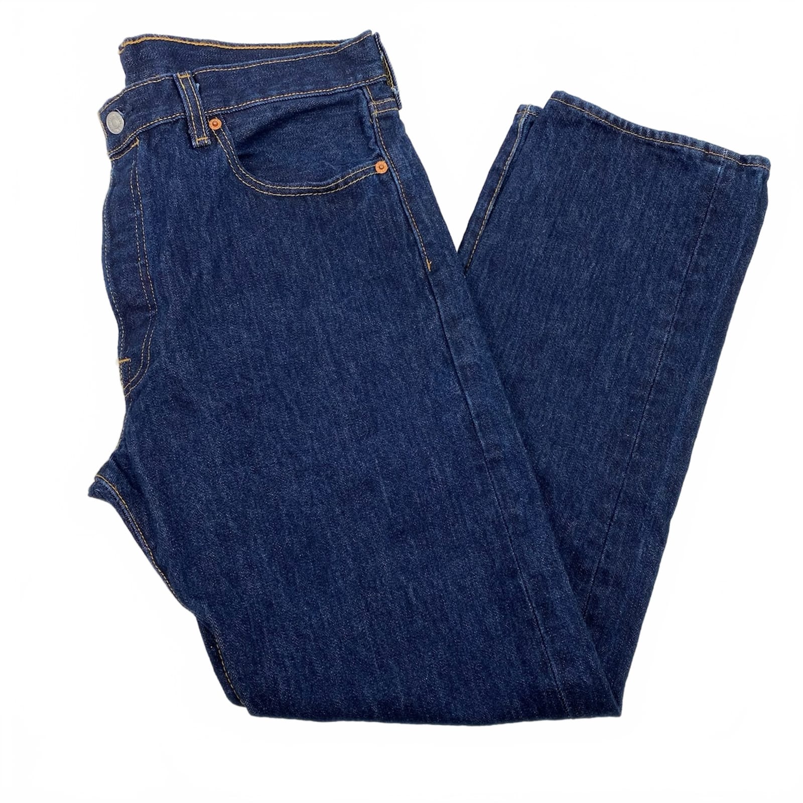 Levi's Dark Wash 501 Straight Leg Jeans