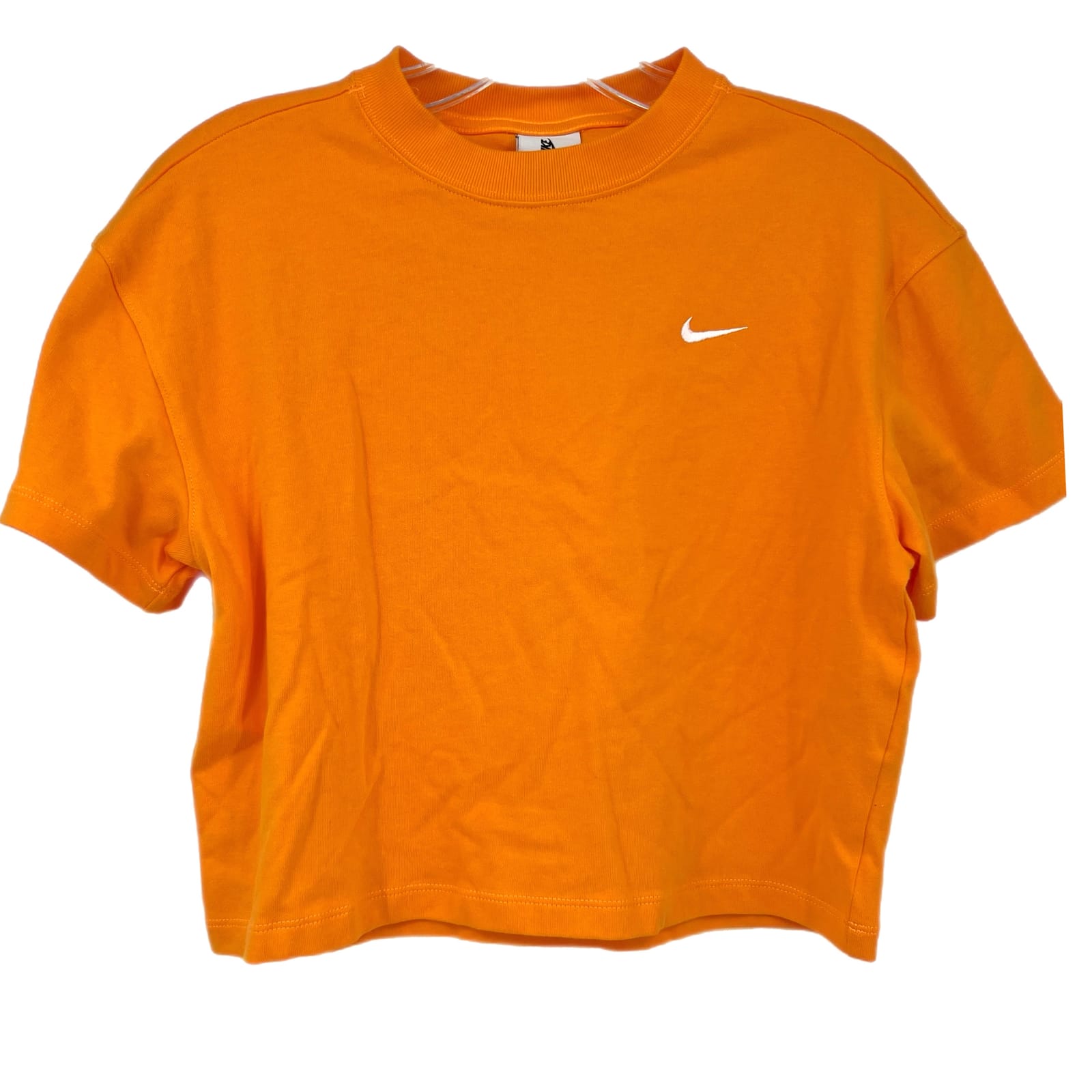 Nike Yellow Cotton Cropped T-Shirt