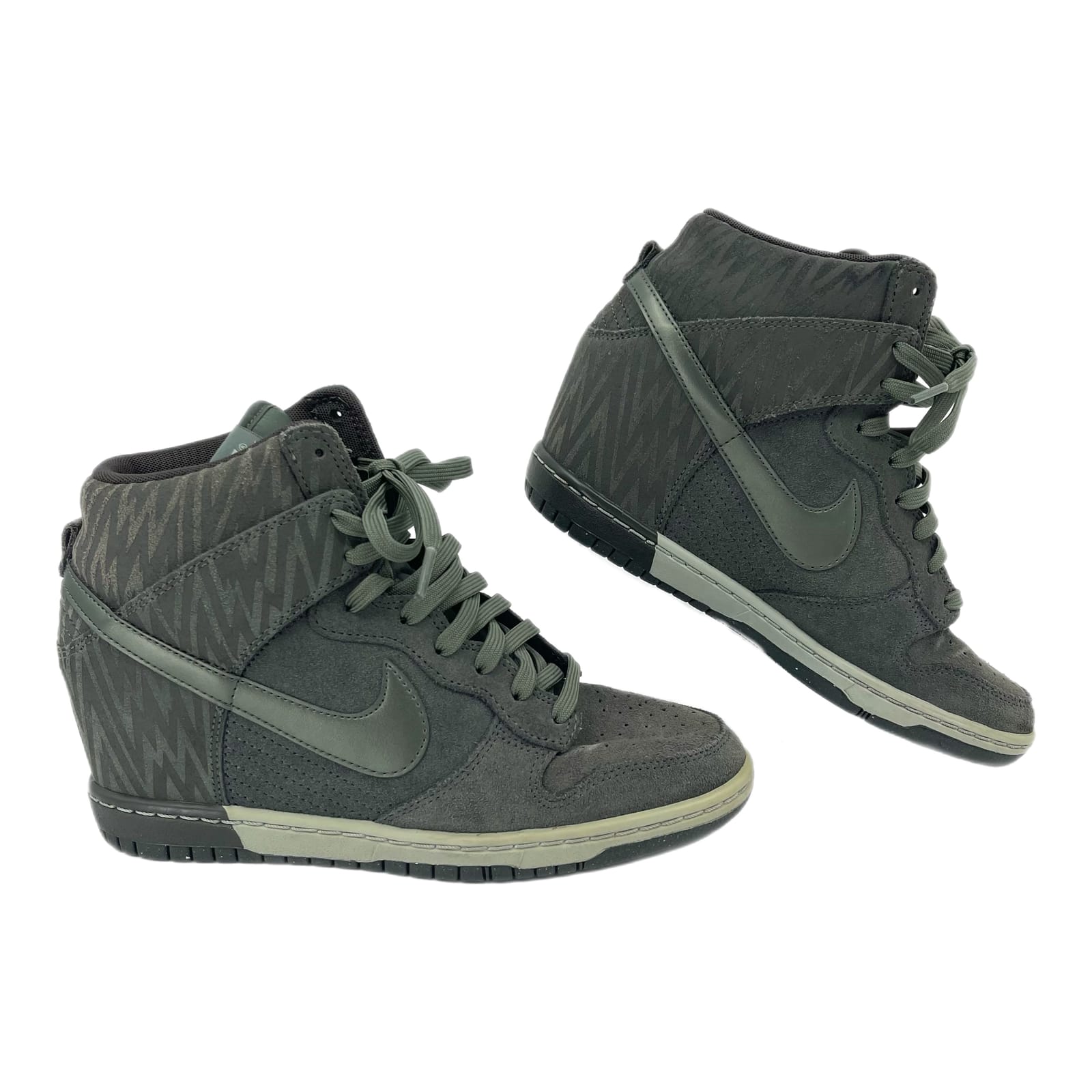 Nike Jade Green Sky Dunk Hi Hidden Wedge Sneakers