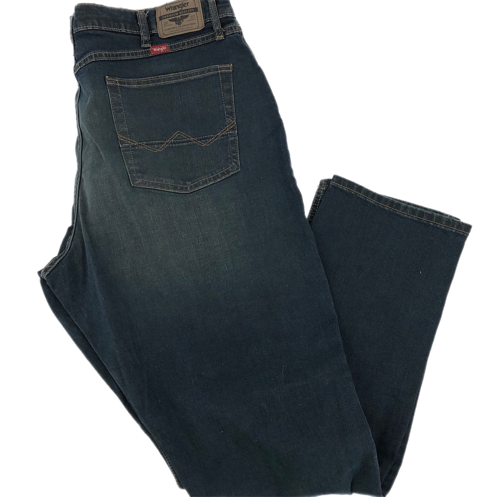 Wrangler Blue High Rise Athletic Straight Jeans