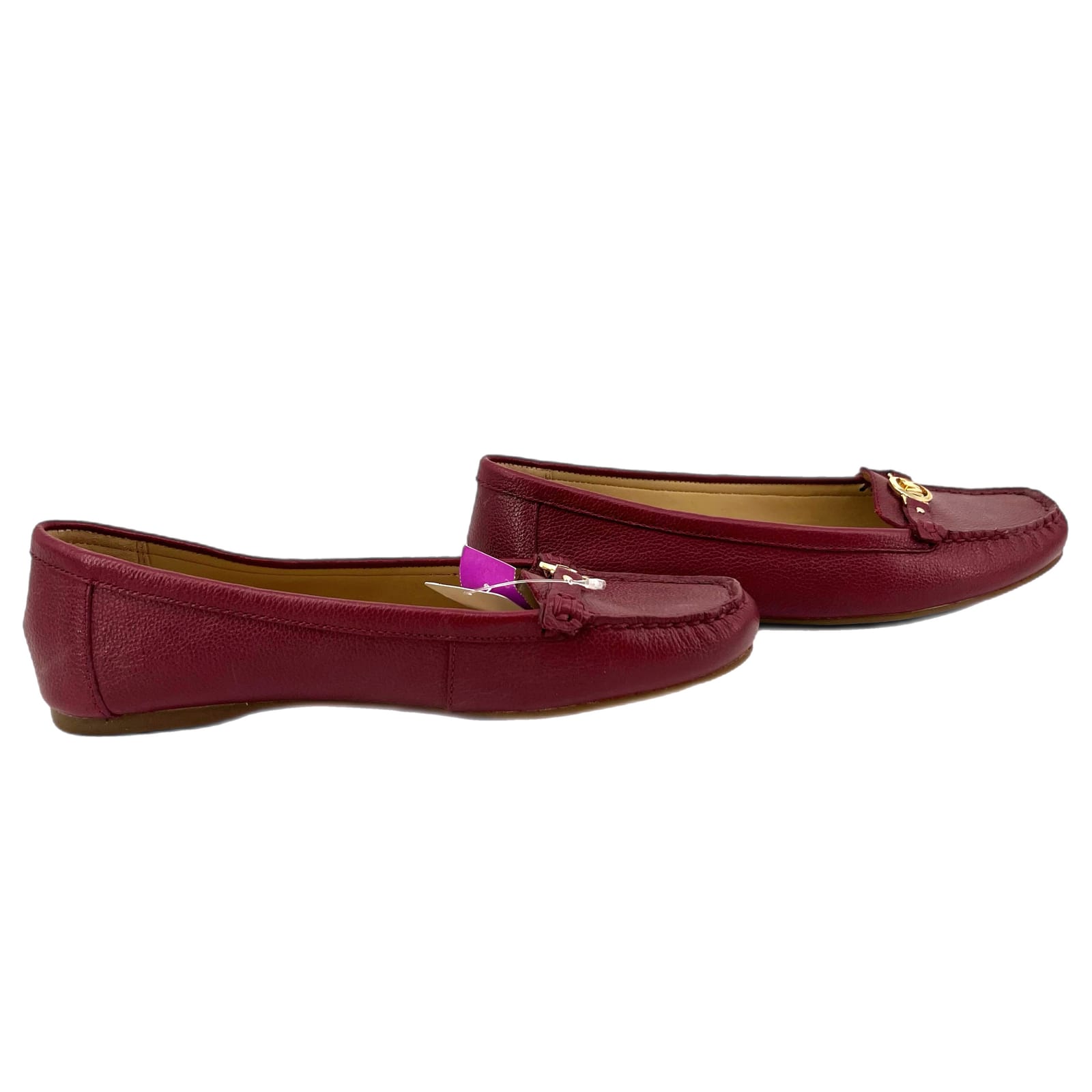 Michael Kors Purple Leather Pointed Toe Loafers
