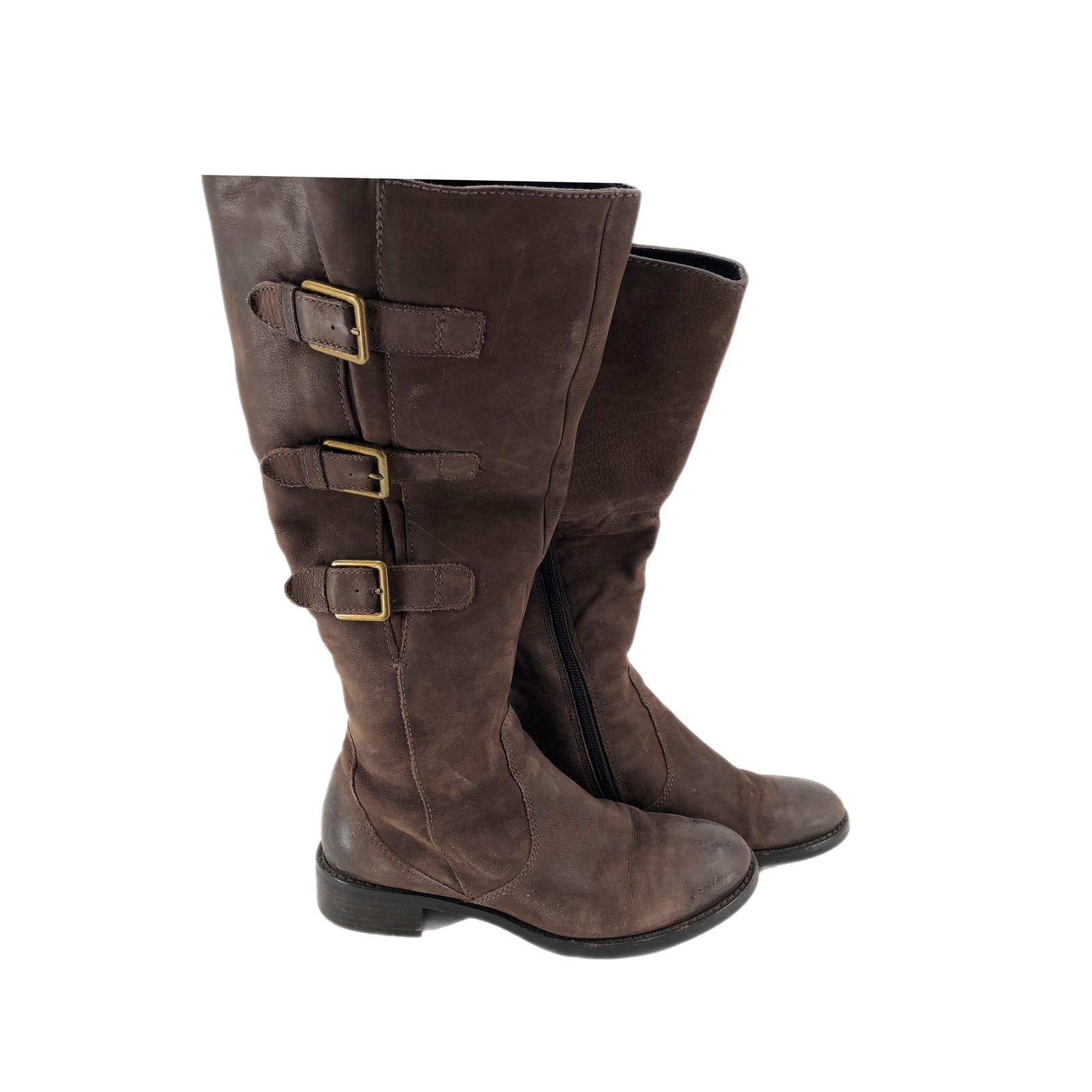 Ecco Brown Classic Leather Over the Knee Boots