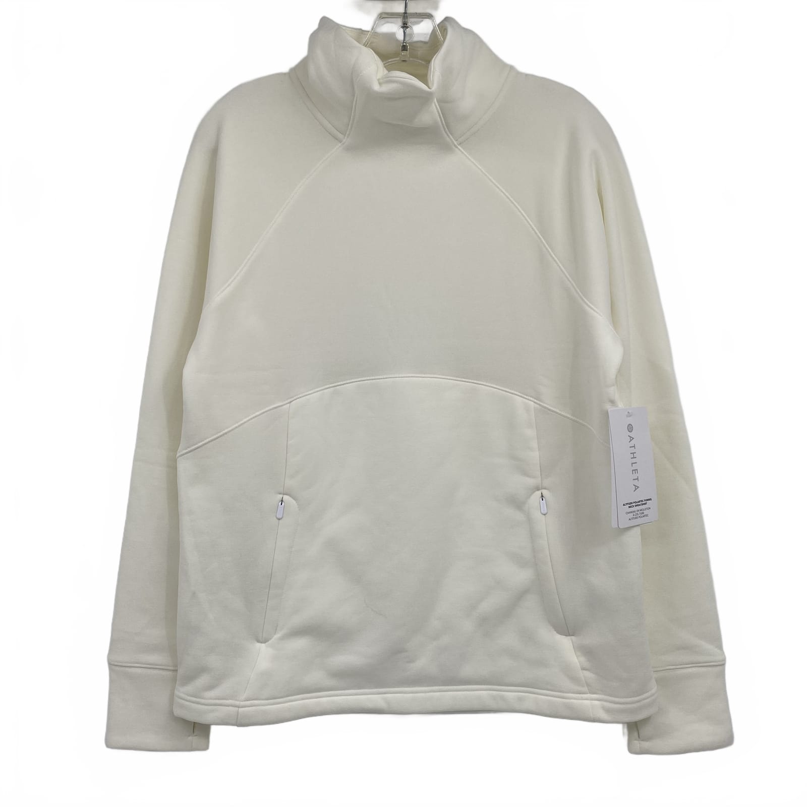 Athleta Cream Polartec Funnel Neck Sweatshirt