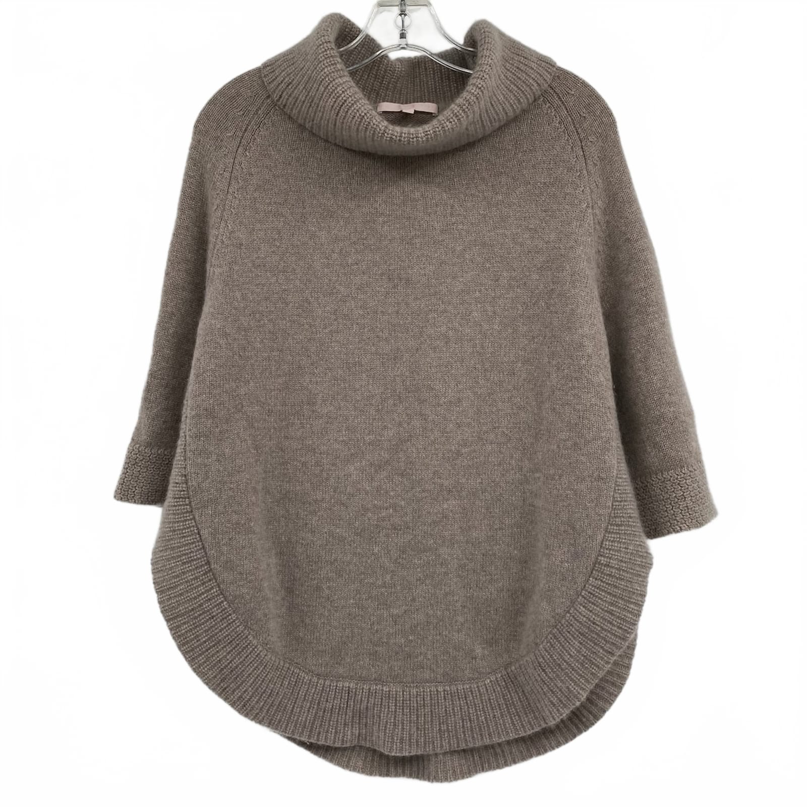 Cashmere Project Beige Cashmere Short Sleeve Turtleneck