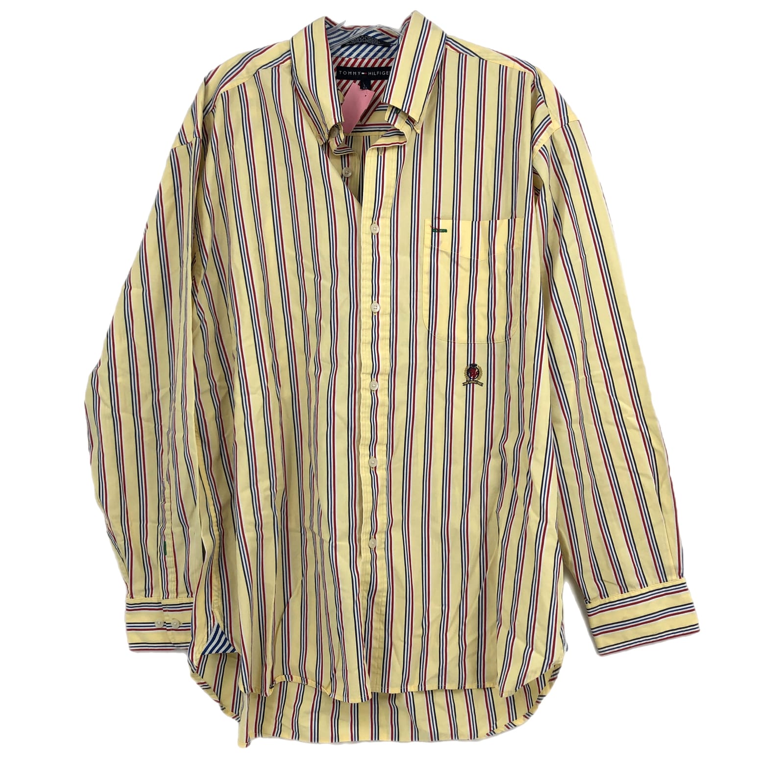Tommy Hilfiger Yellow & Blue Striped Button-Up Shirt