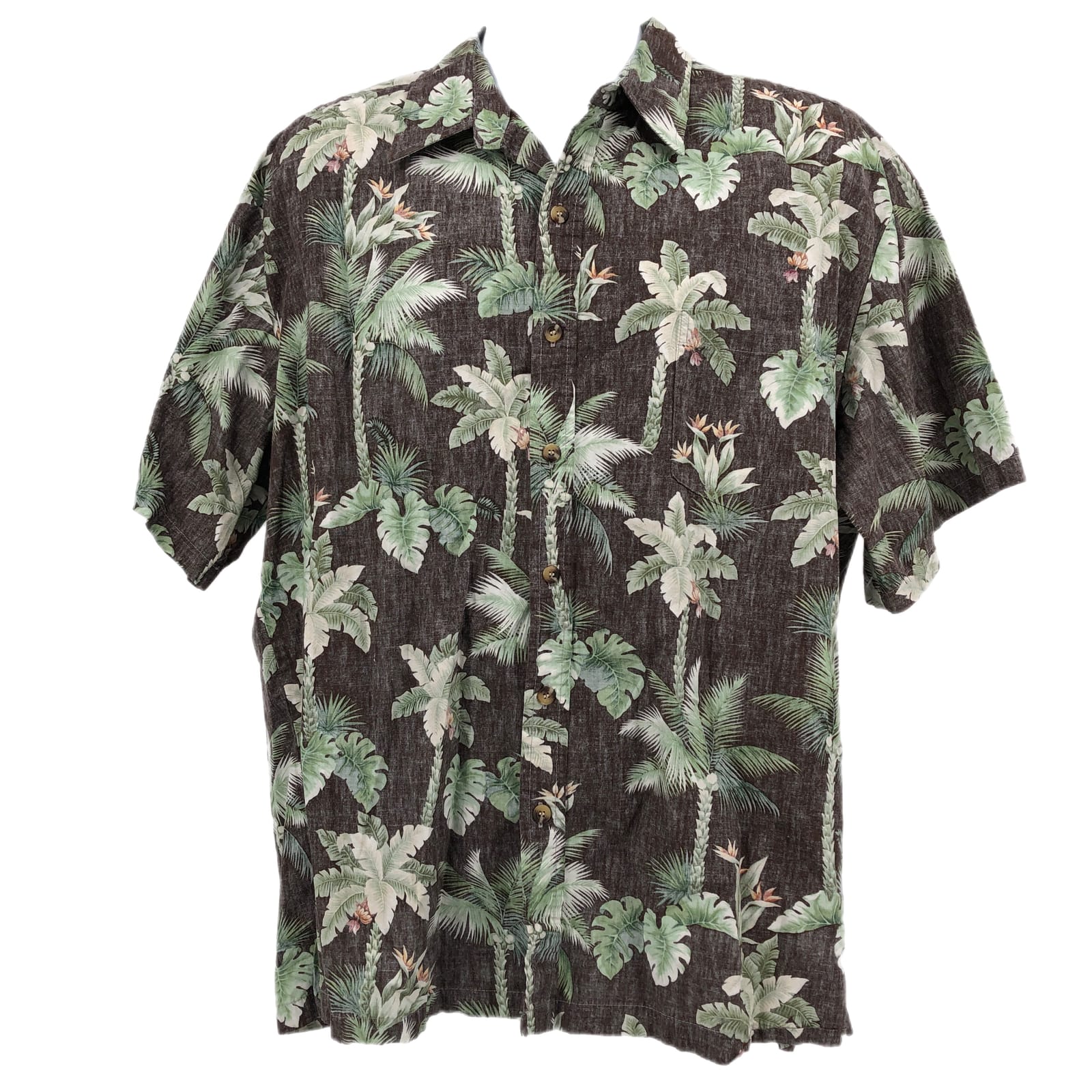 Cooke Street Honolulu Brown/Green Floral Button-Up Shirt
