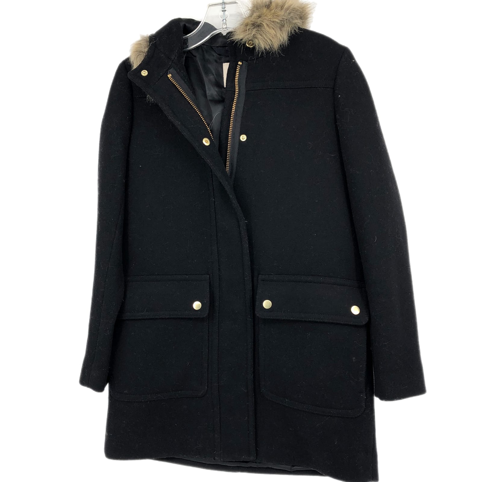 J.Crew Classic Black Overcoat