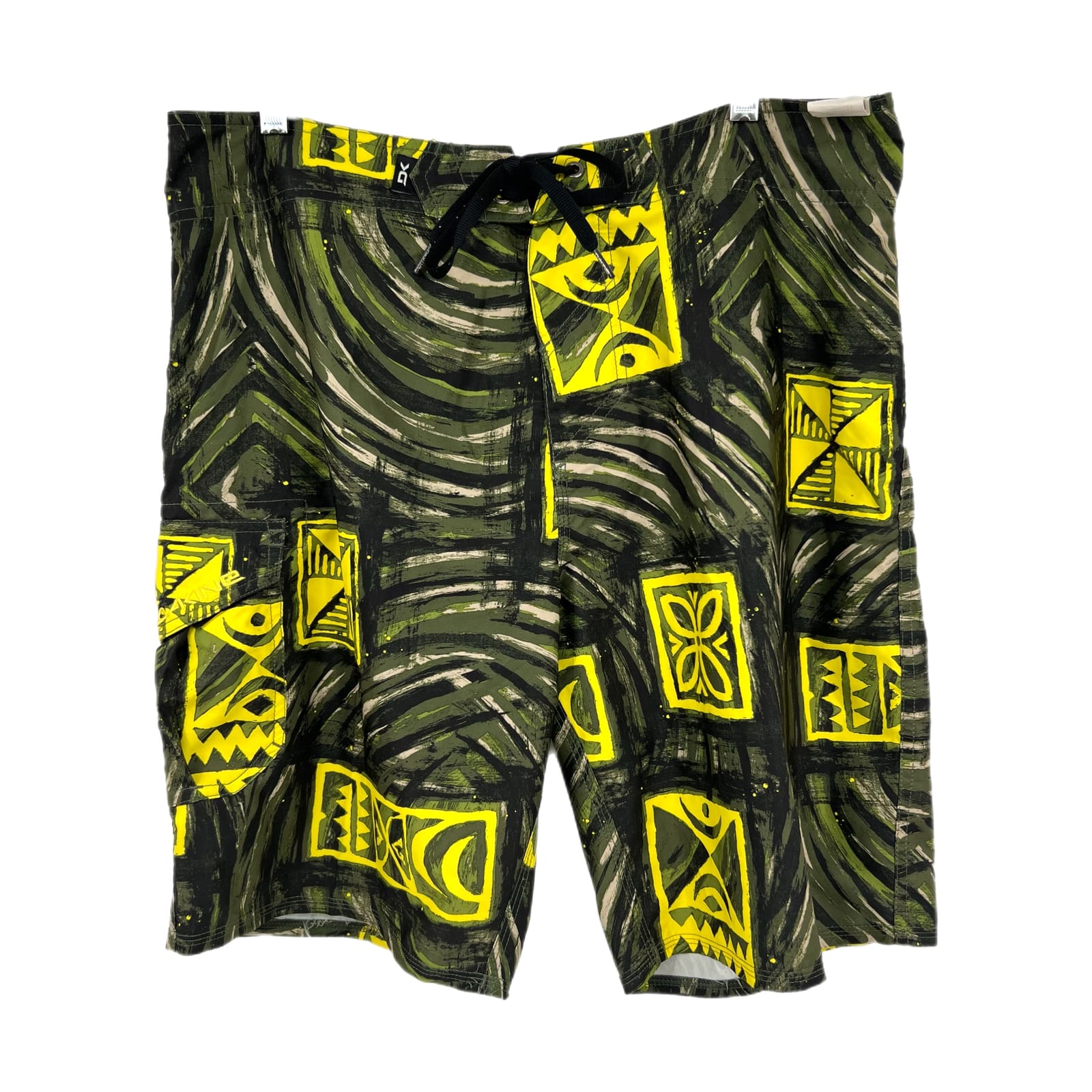 Dakine Green Yellow Beach Swim Trunks