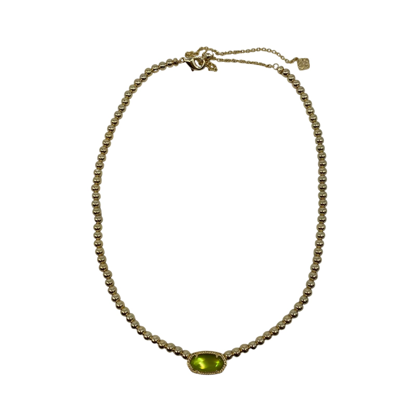 Kendra Scott Green & Gold Beaded Necklace