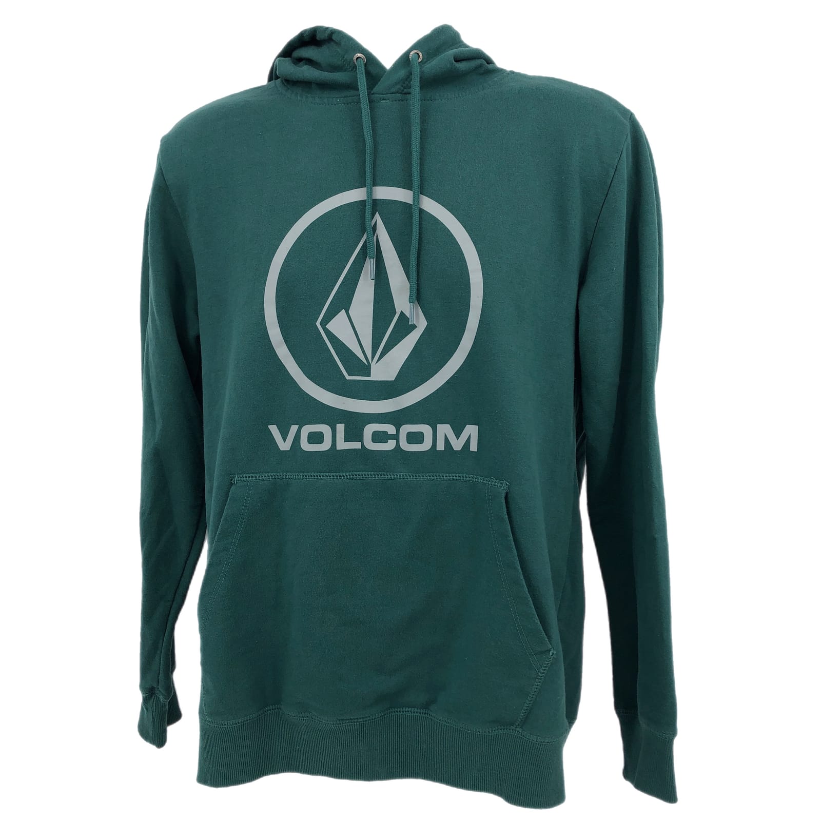 Volcom Green and Gray Cotton-Polyester Hoodie