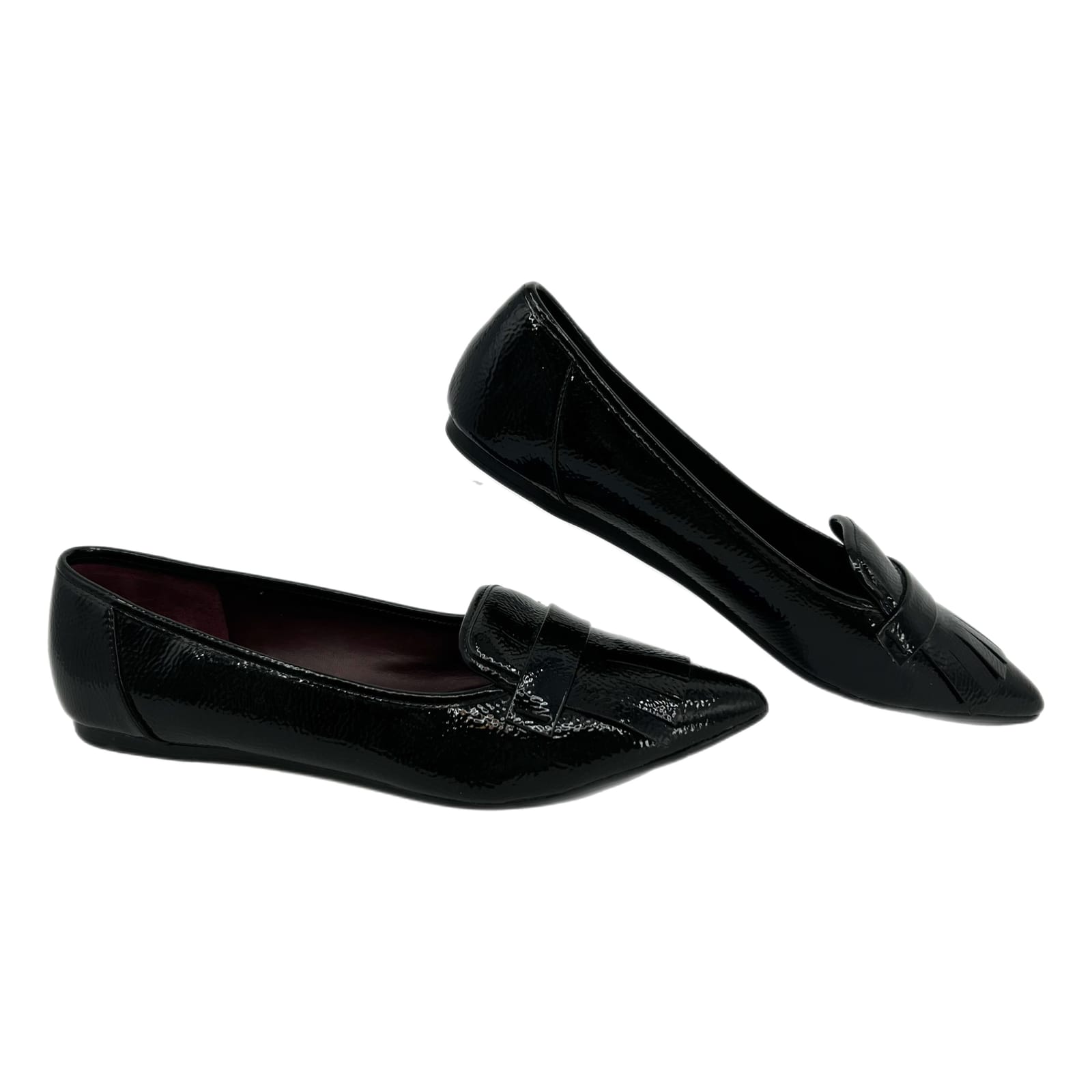 Franco Sarto Black Pointed Toe Flats