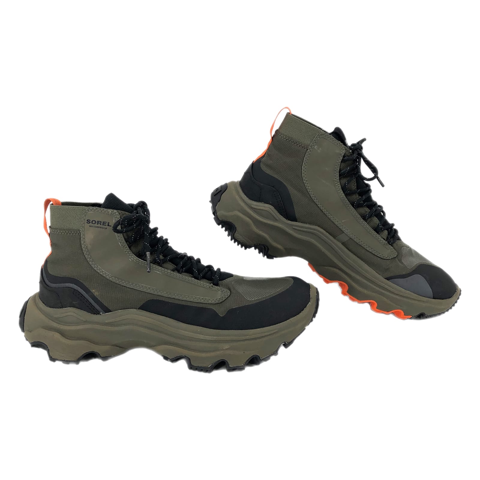 Sorel Green & Orange Comfort Performance Ankle Boots