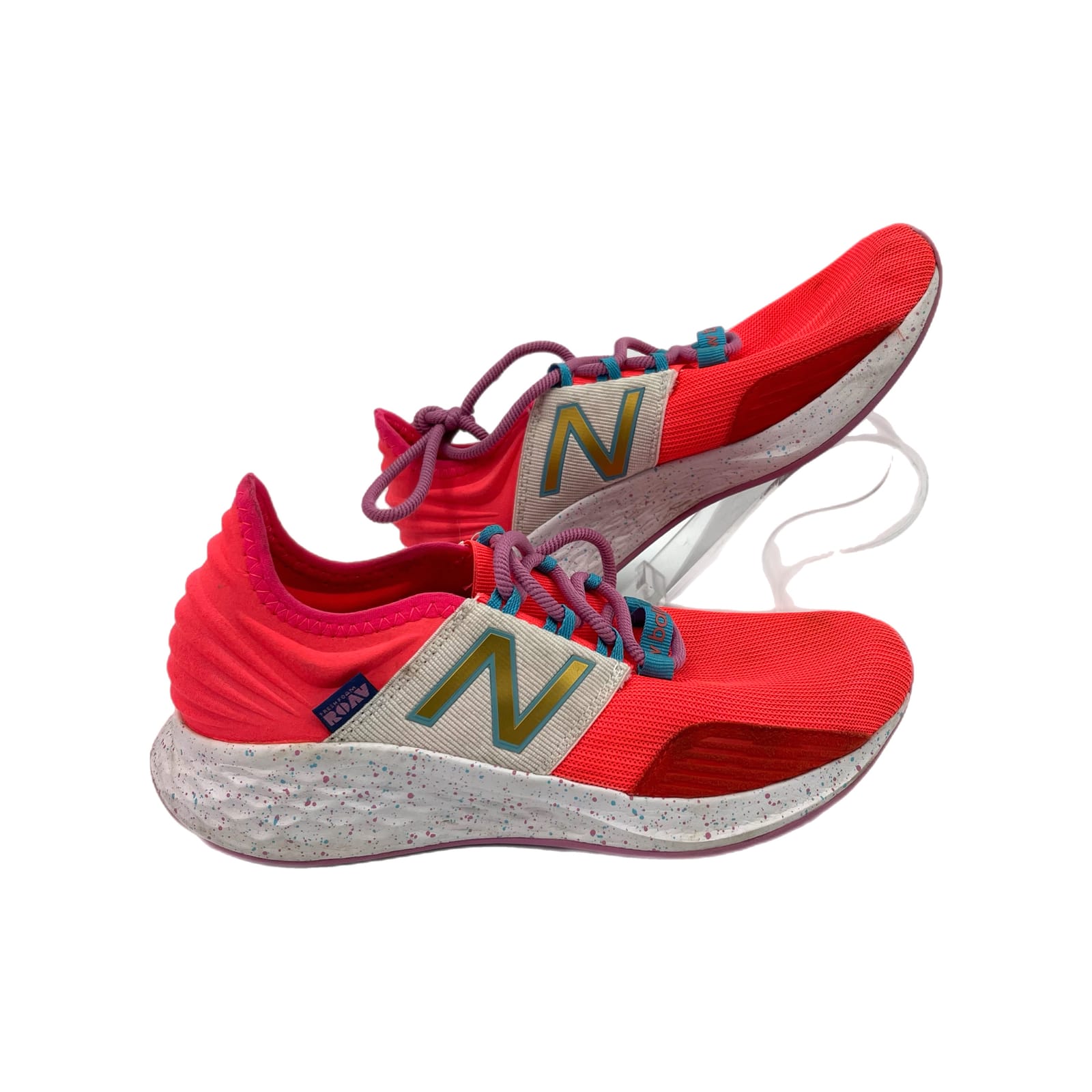 New Balance Orange Purple Platform Athletic Shoes