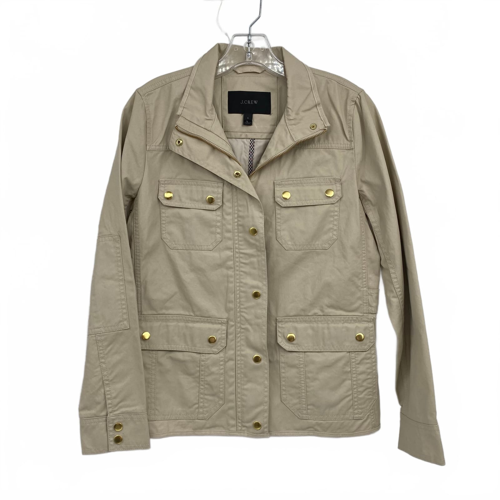 J. Crew Beige 100% Cotton Utility Jacket
