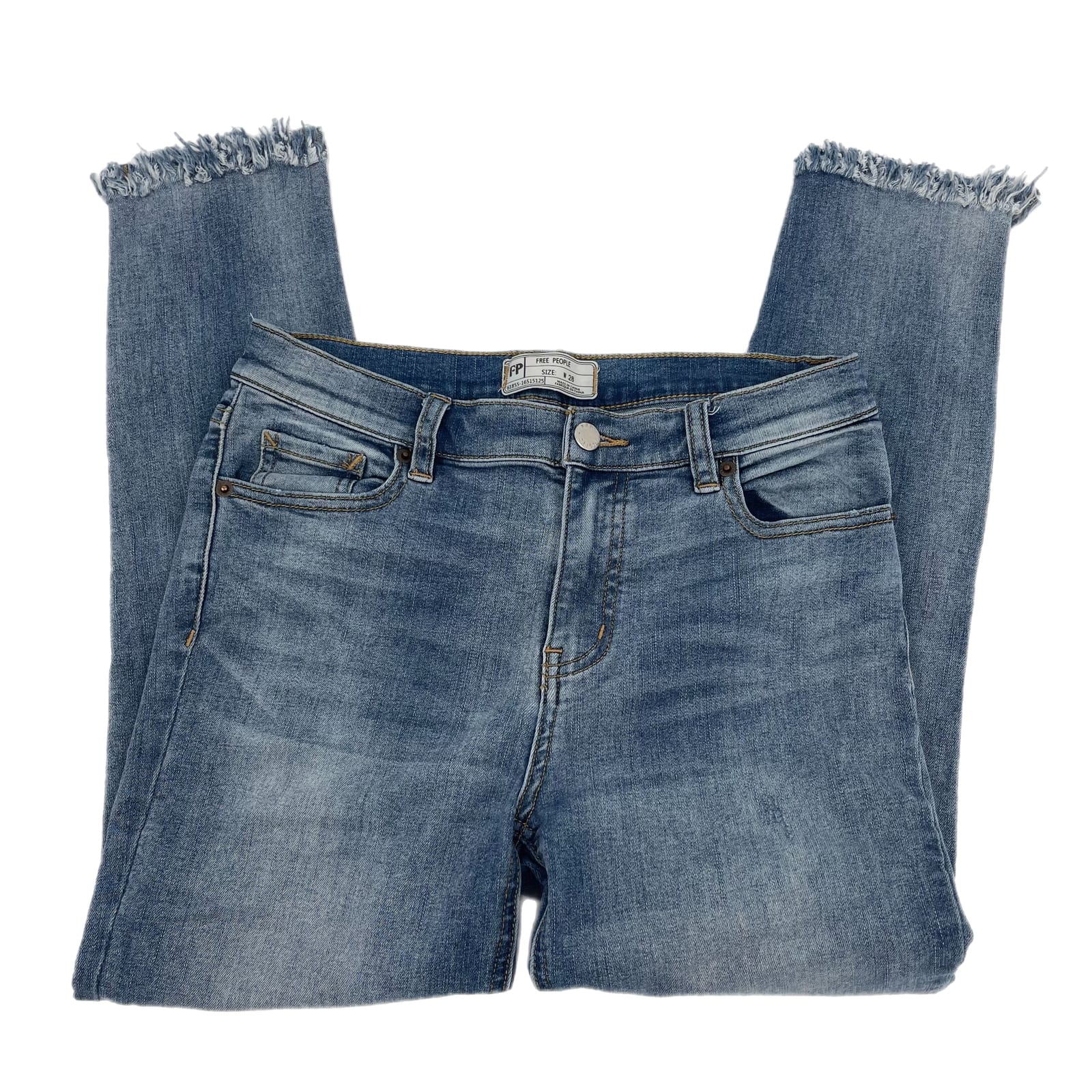 Free People Blue Slim Fit Ankle & Cropped Jeans