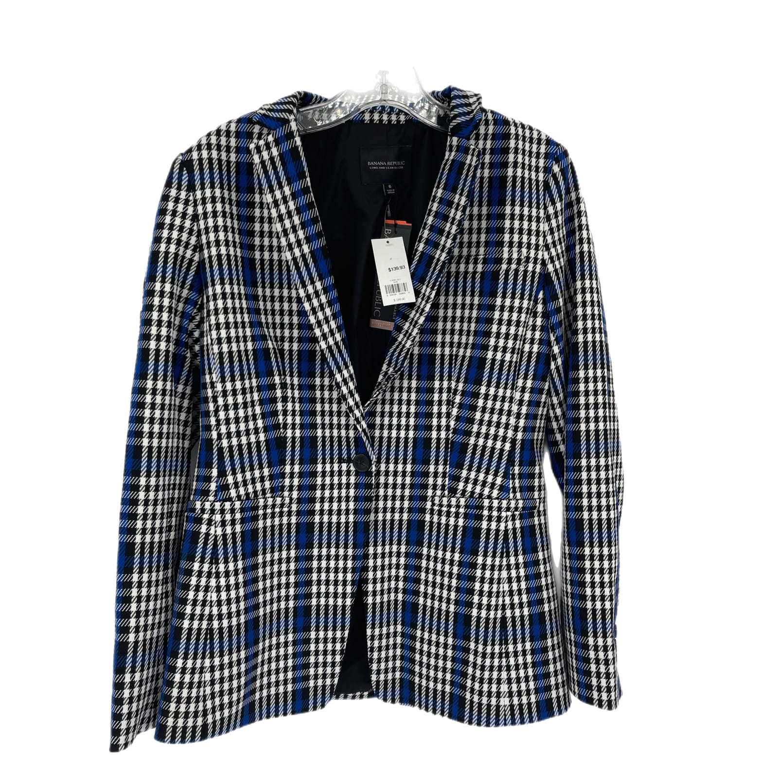 Banana Republic Black & White Checkered Blazer