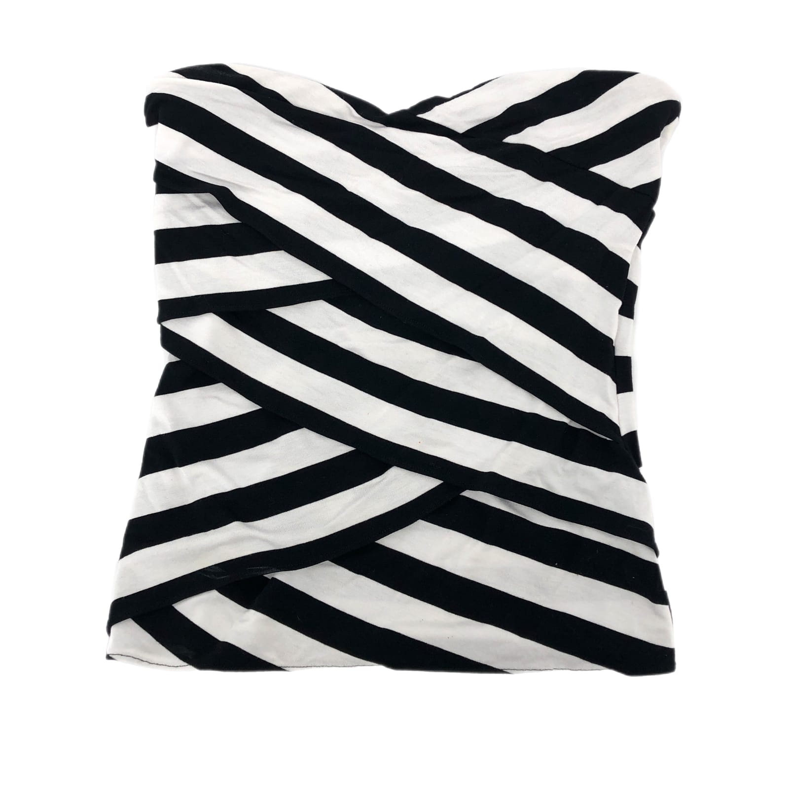 White House Black Market Striped Sleeveless Crop Top