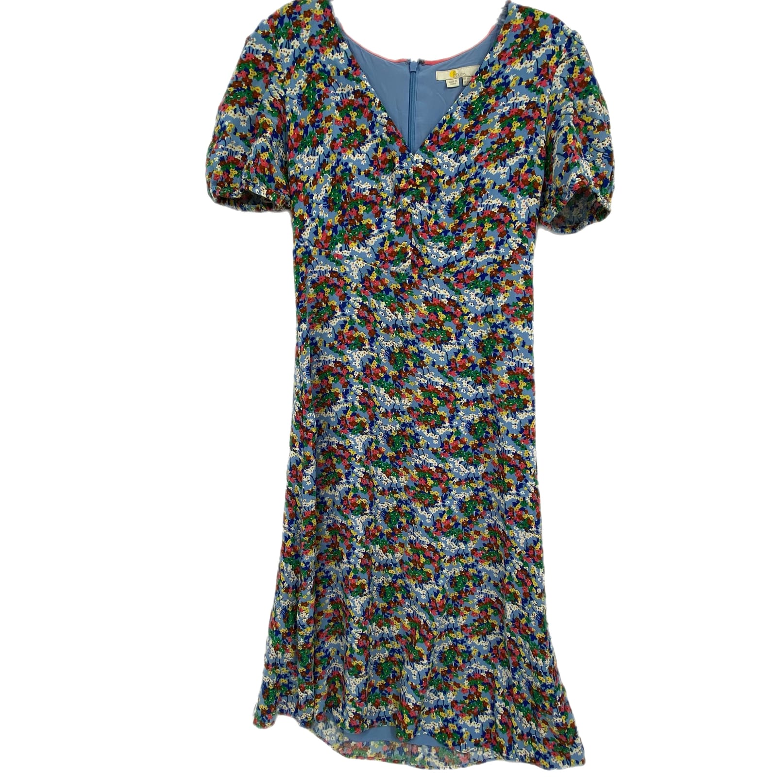 Boden Blue Long Sleeve Pullover Dress