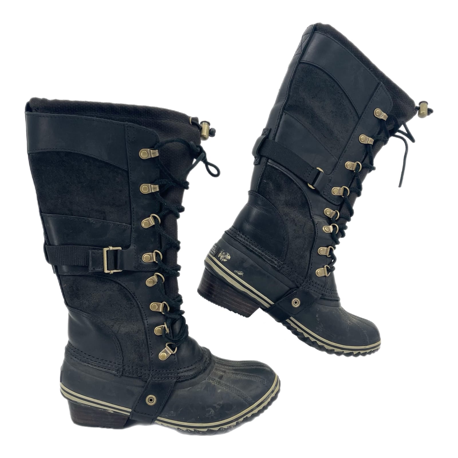Sorel Black Conquest Carly Tall Boot
