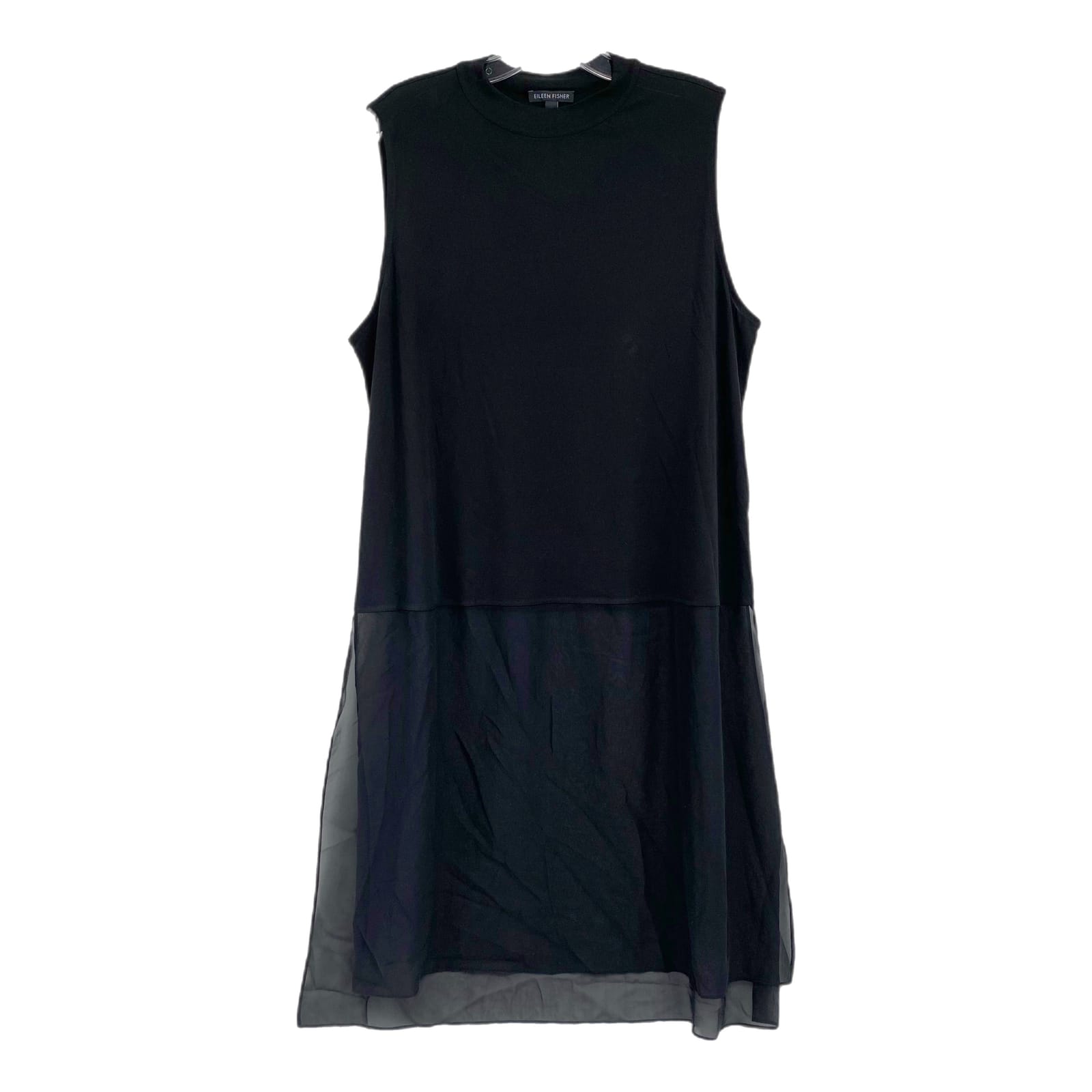 Eileen Fisher Black Silk Sleeveless Tunic