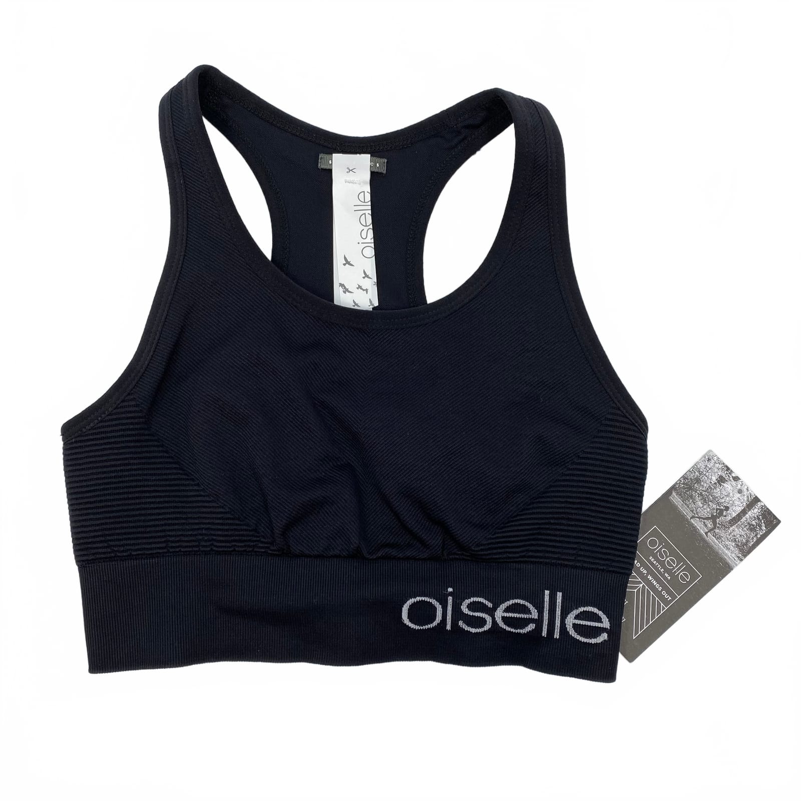 Oiselle Black Racerback Sports Bra