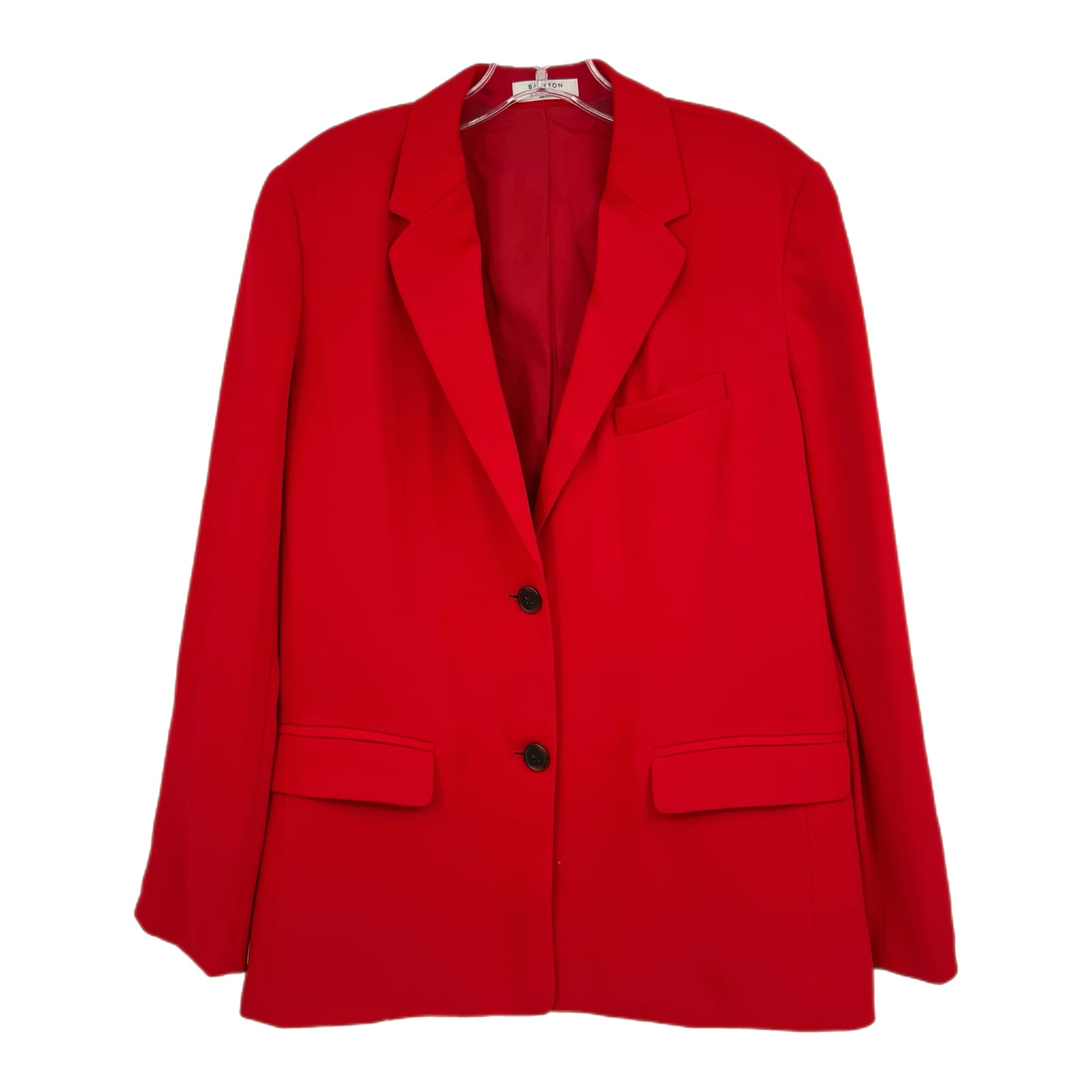 Babaton Red Button-Up Blazer Jacket