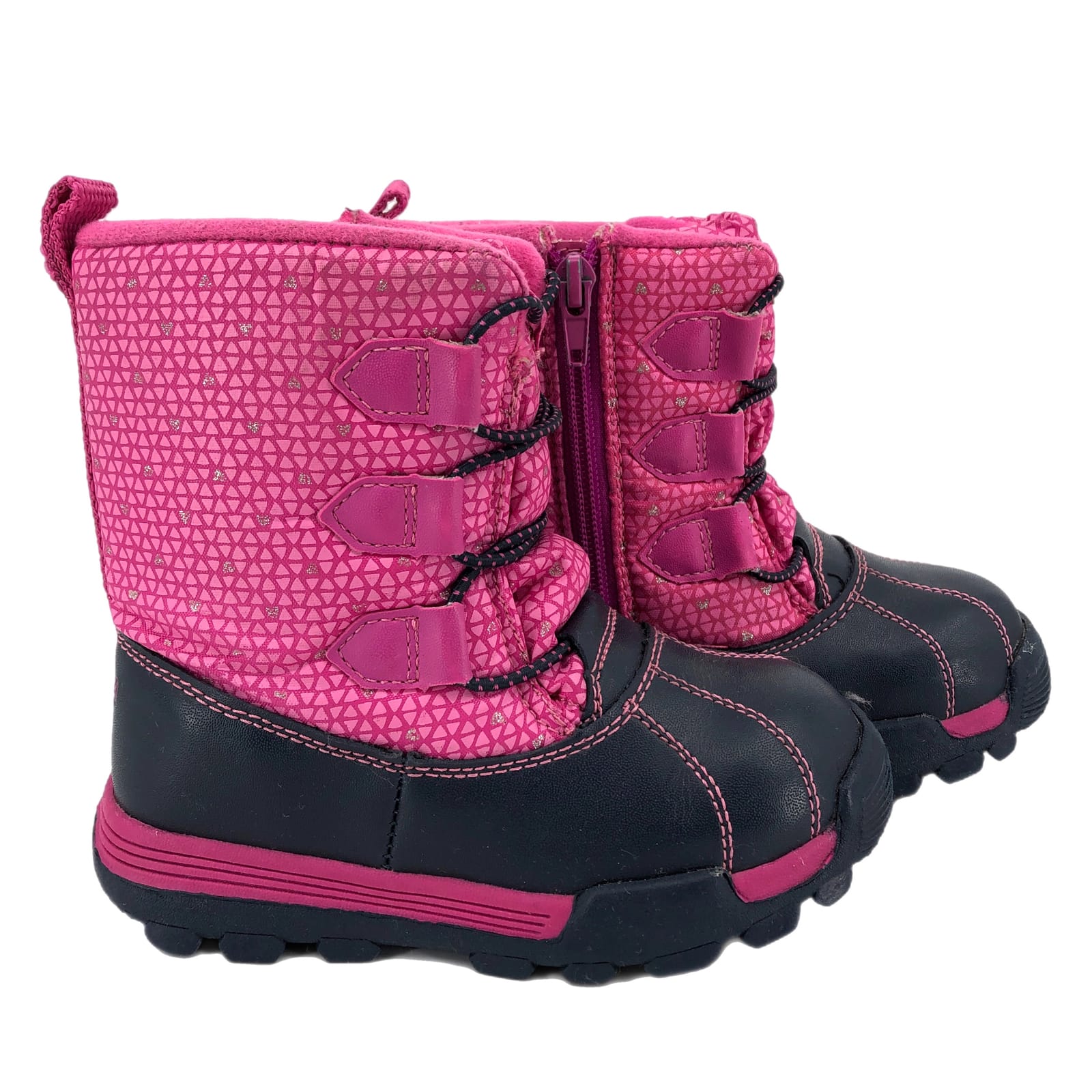 OshKosh B'gosh Pink and Gray Winter & Rain Boots