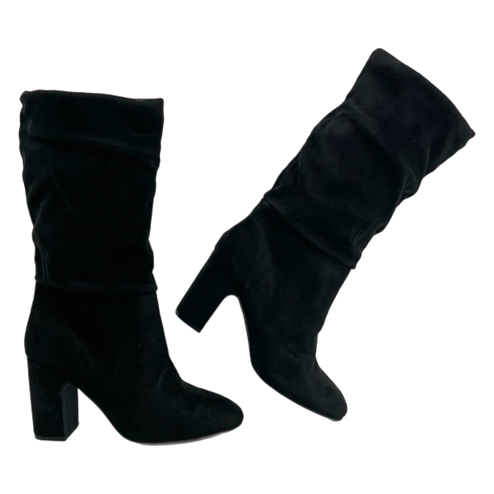 Chinese Laundry Black Block Heel Boots
