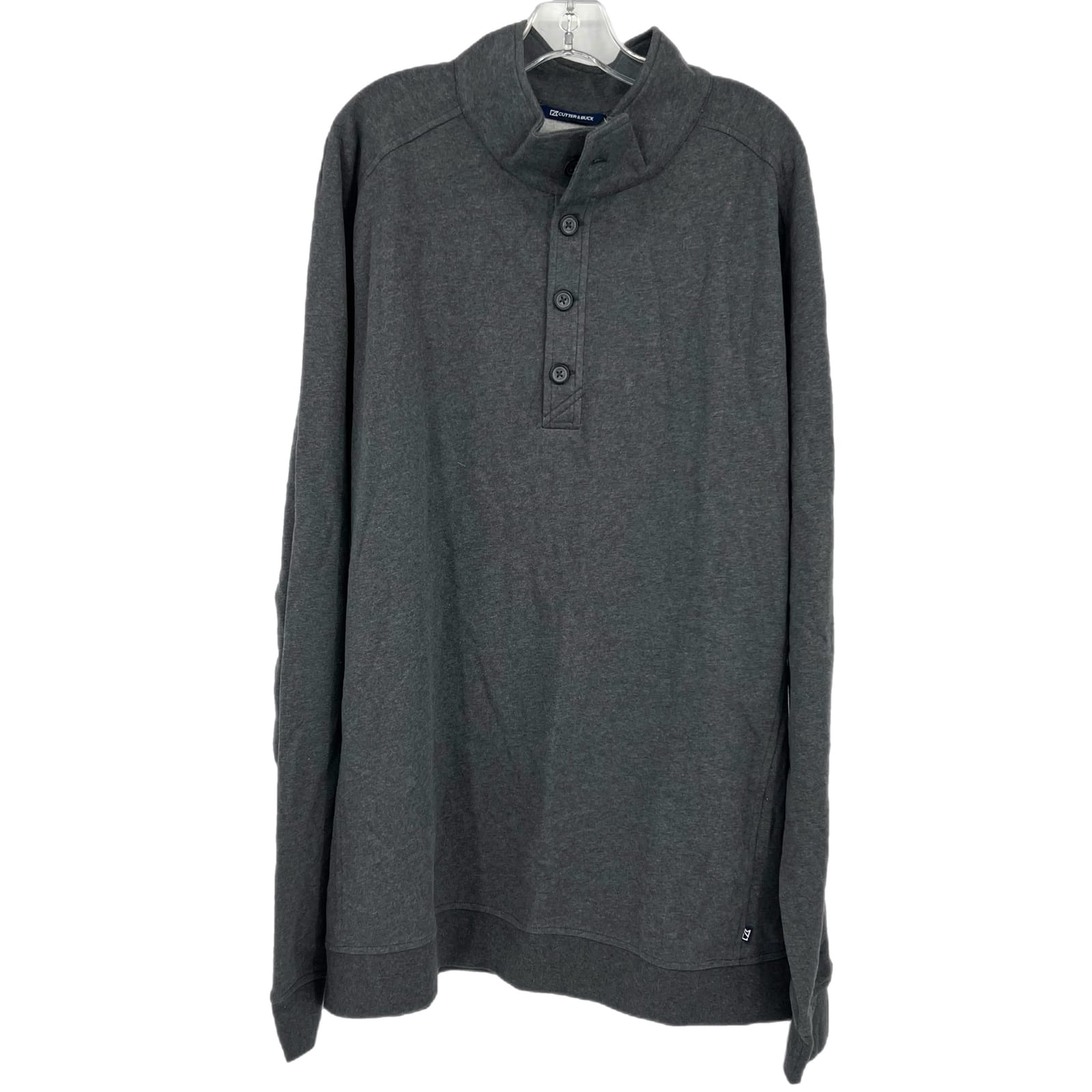 Cutter & Buck Gray Cotton-Polyester Crewneck Sweater