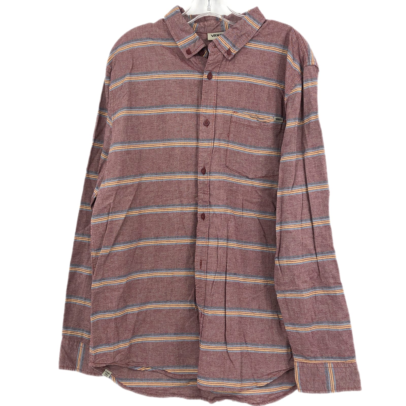 Vans Pink & Yellow Striped Button-Up Shirt