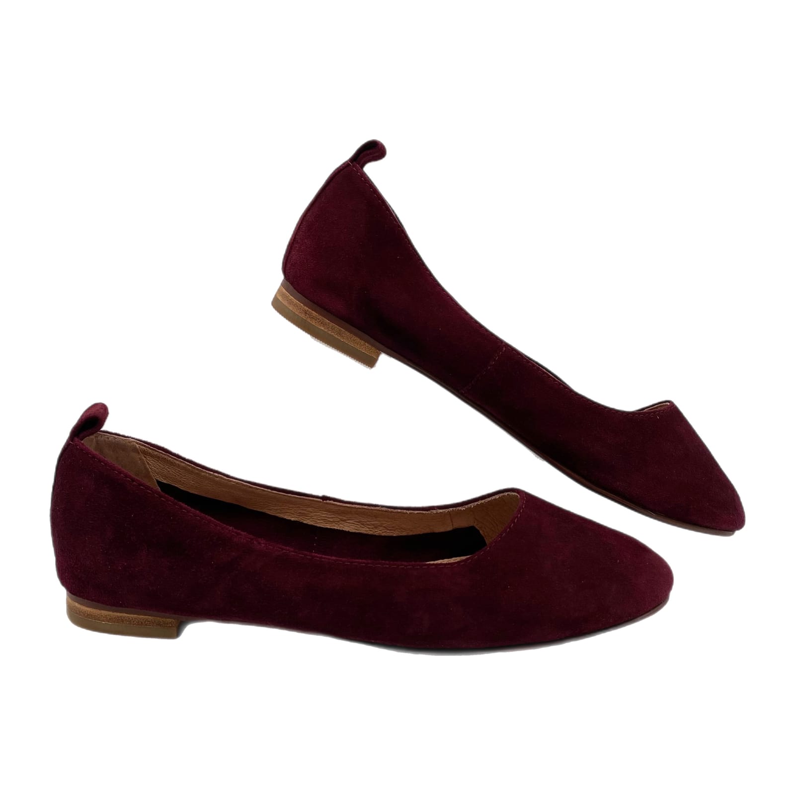 Caslon Dark Red Suede Flats