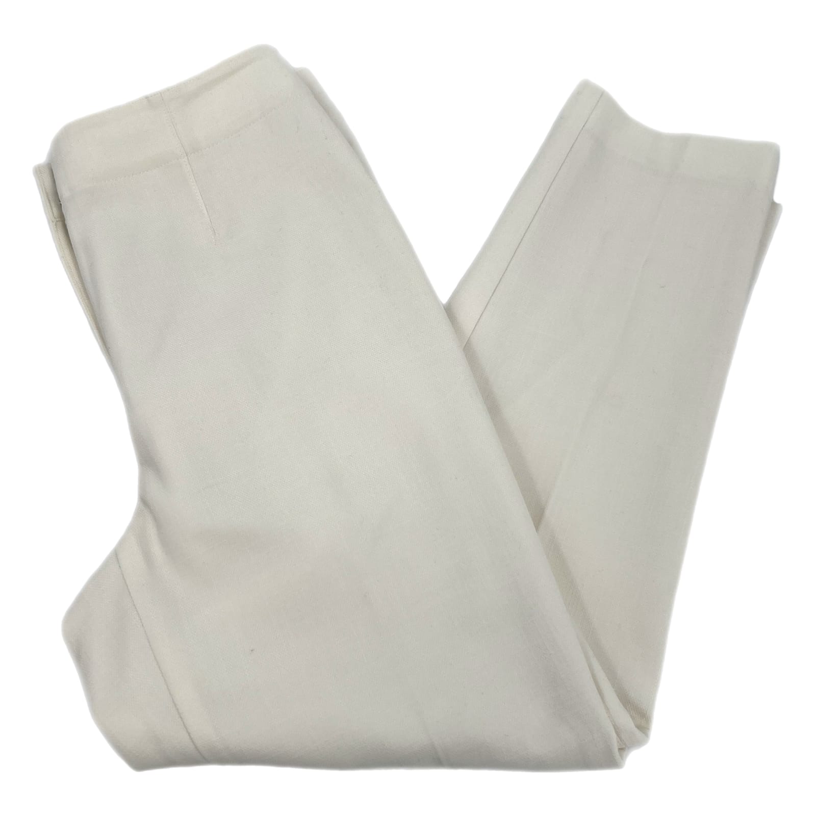 Ann Taylor Cream Tapered Leg Pants