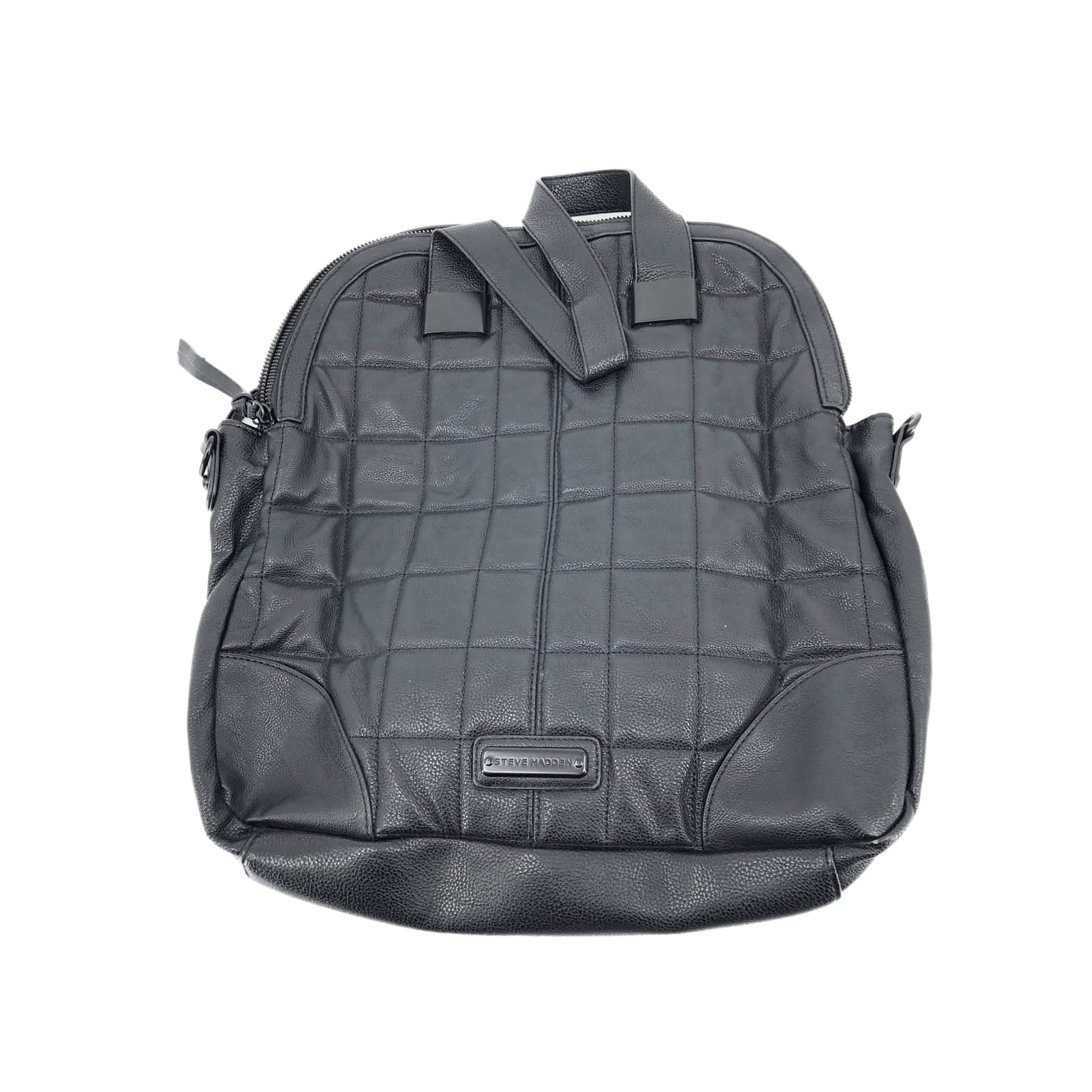 Steve Madden Black Leather Backpack