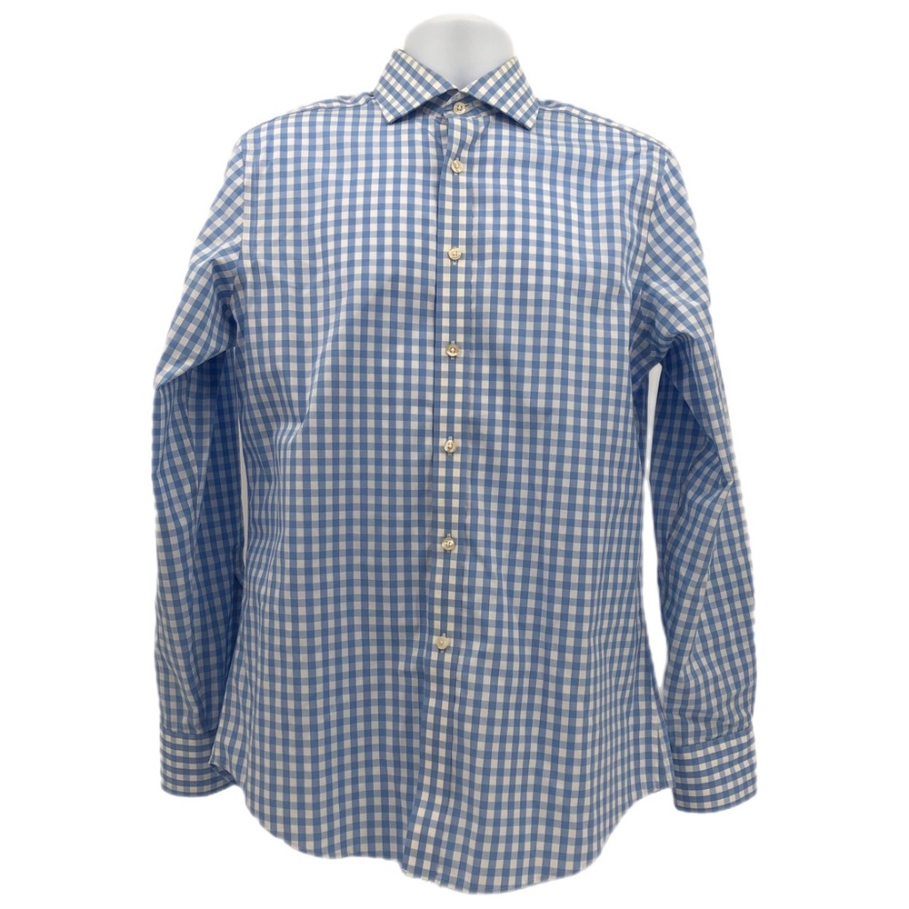 Charles Tyrwhitt Blue & White Slim Fit Button-Up Shirt
