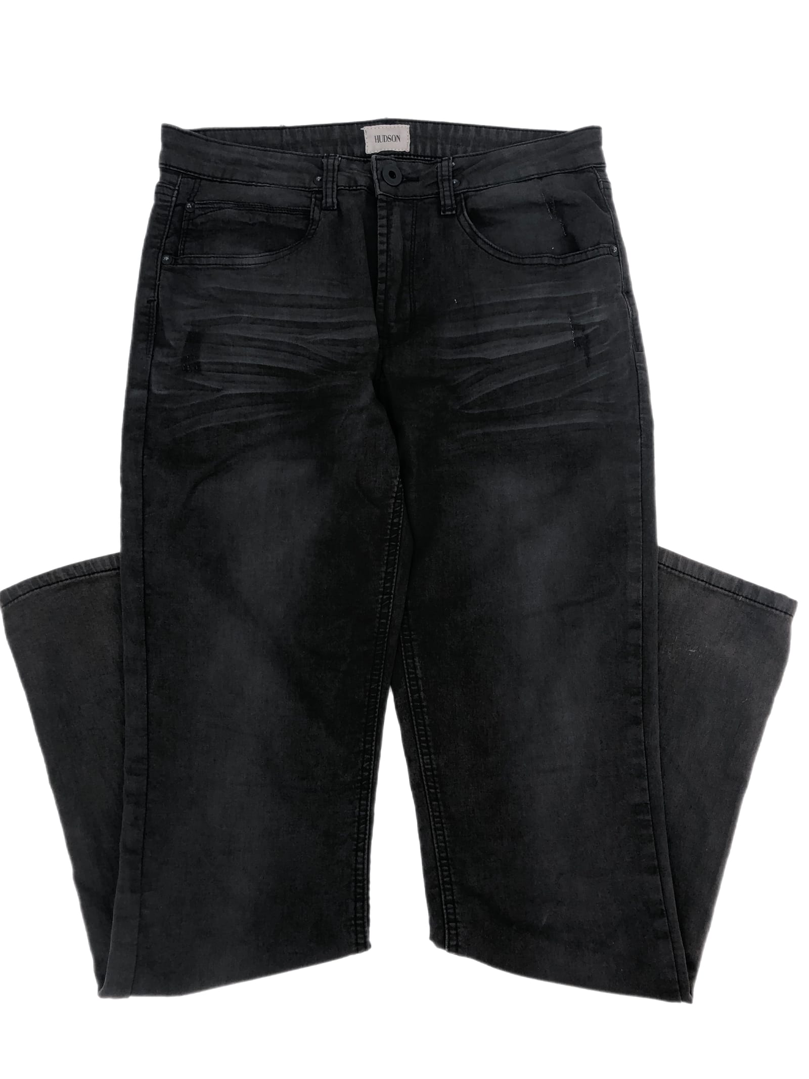 Hudson Jeans Black Mid-Rise Straight Leg Jeans