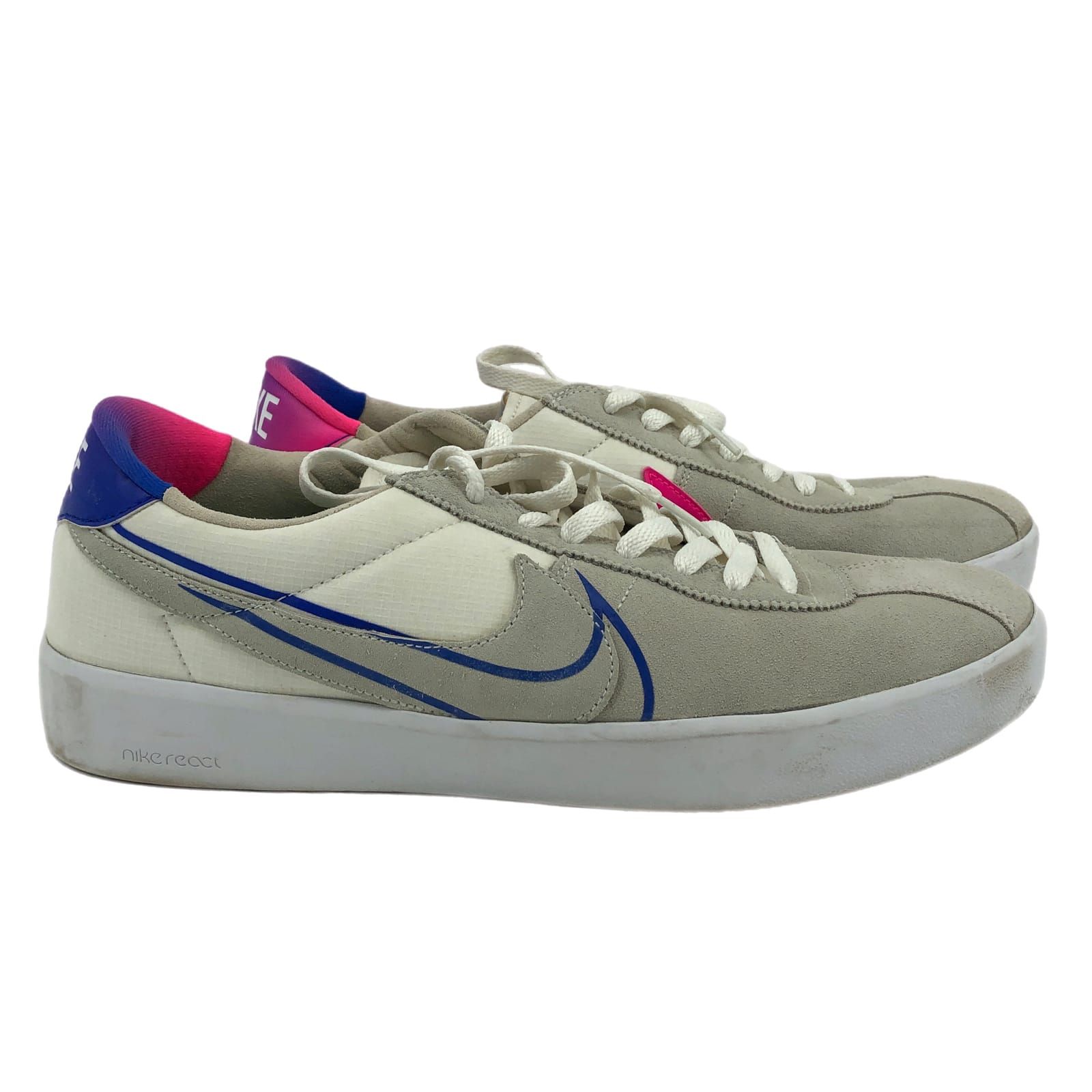 Nike Gray-Pink Suede Athletic Sneakers