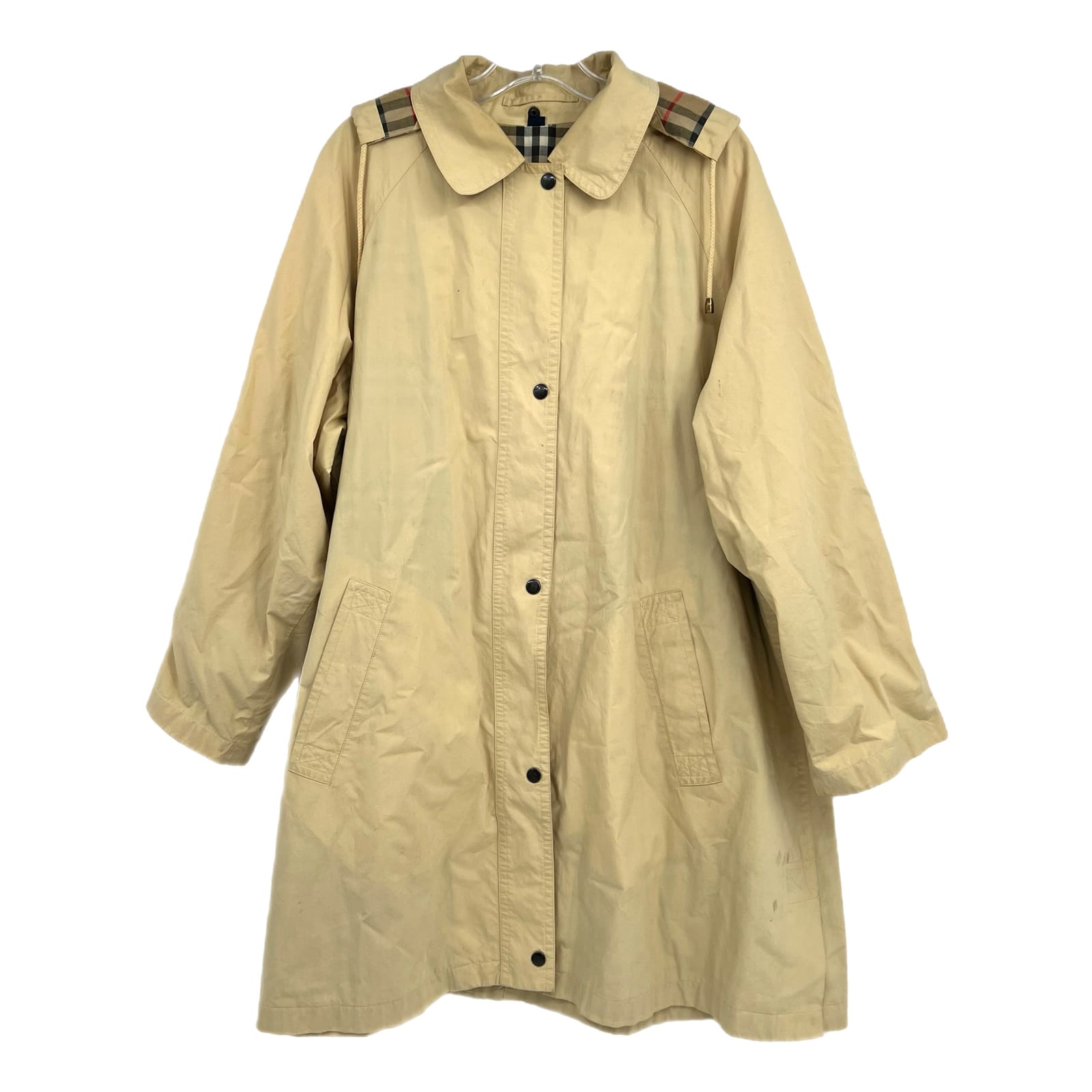 Burberry Beige Snap Closure Trench Coat