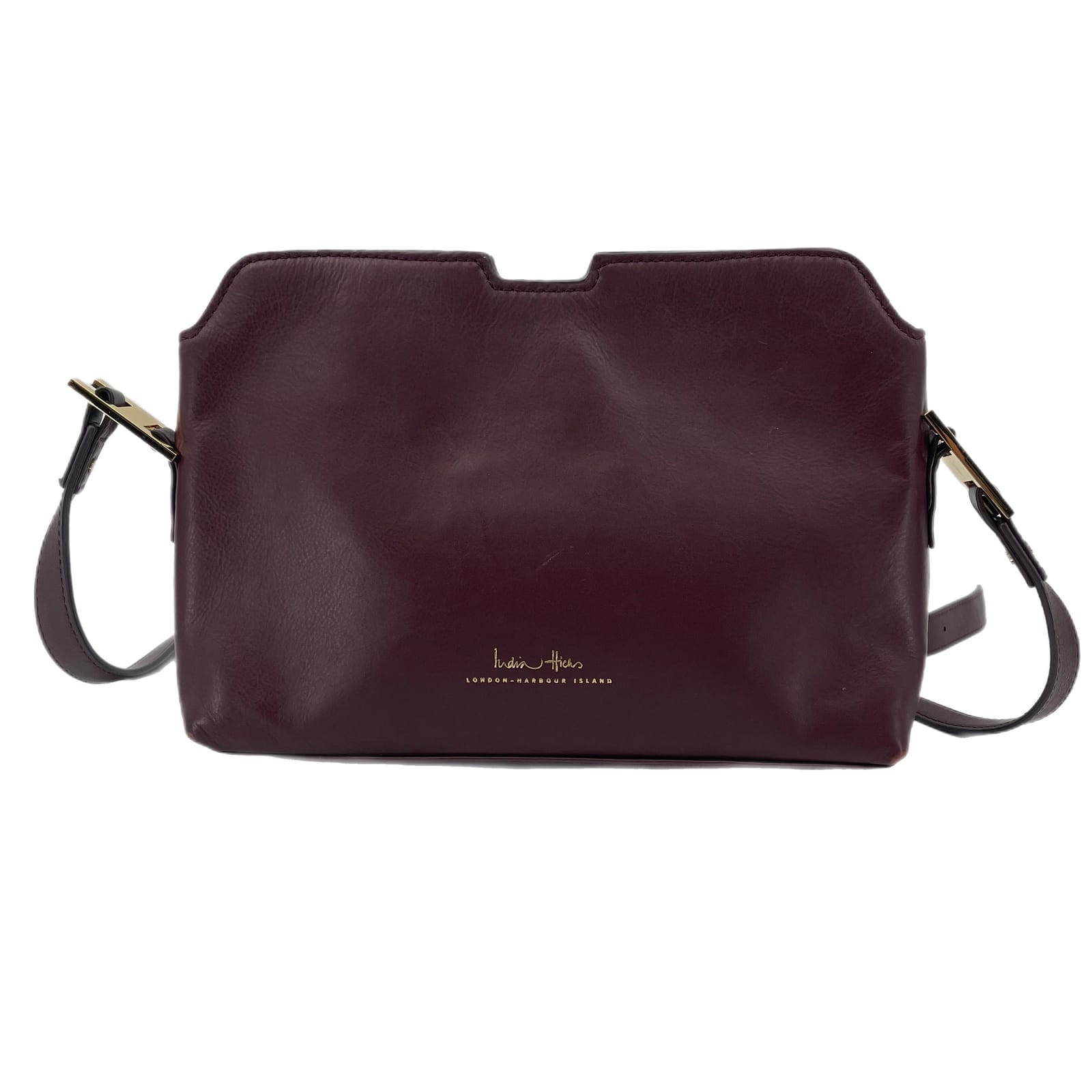 India Hicks Red Leather Crossbody Bag