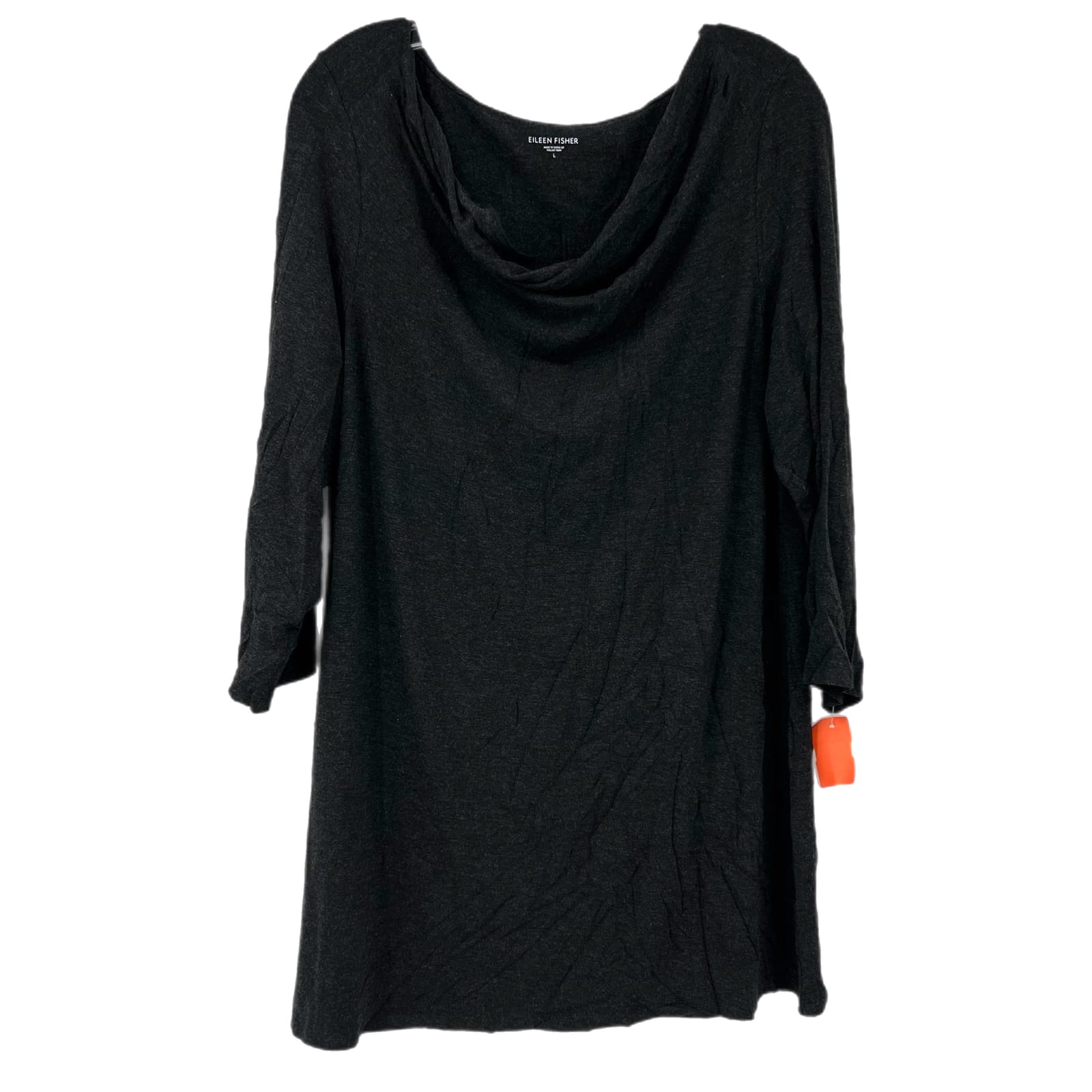 Eileen Fisher Gray Viscose Long Sleeve Shirt Dress