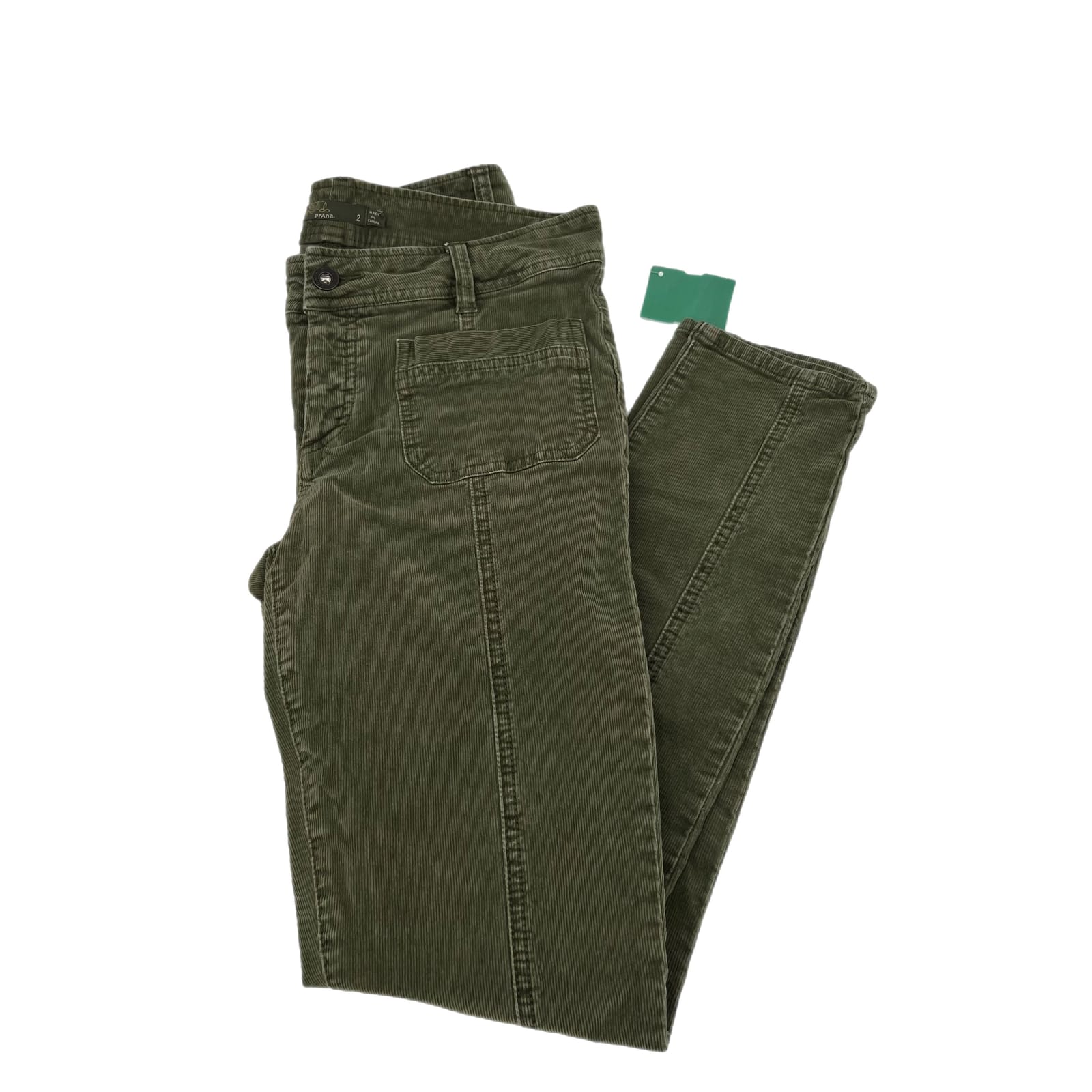 Prana Green Cotton Skinny Pants