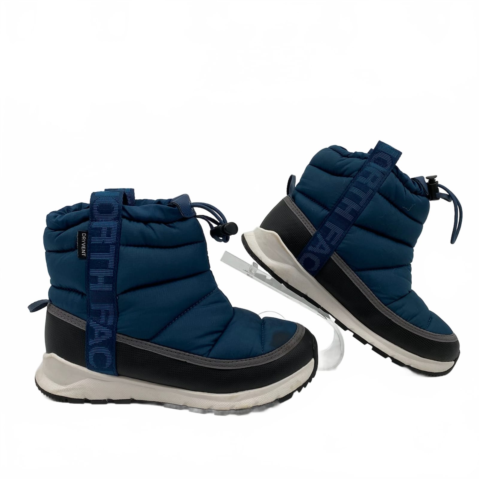 The North Face Blue Black Dryvent Puffer Snow Boots