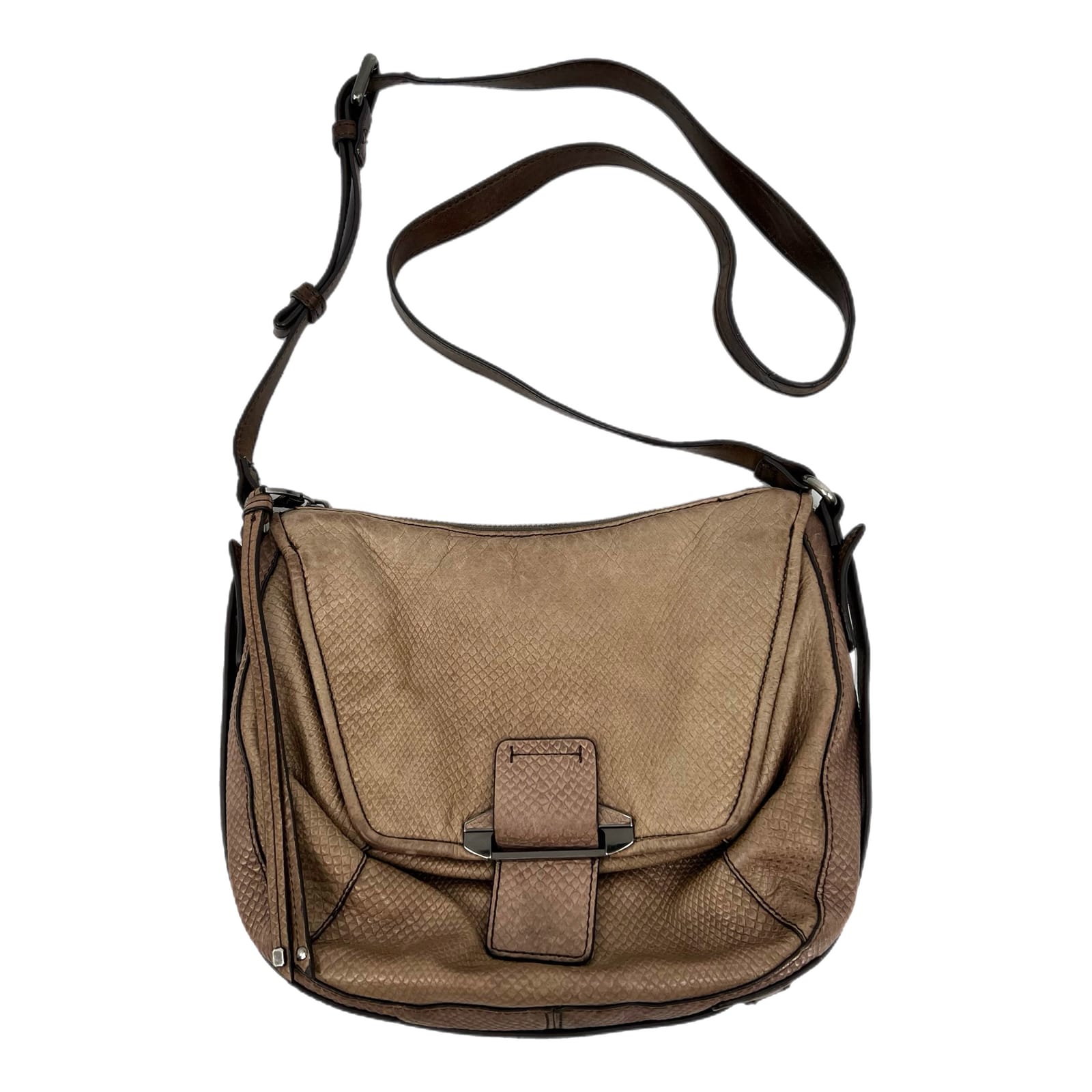 Kooba Brown Leather Adjustable Crossbody Bag