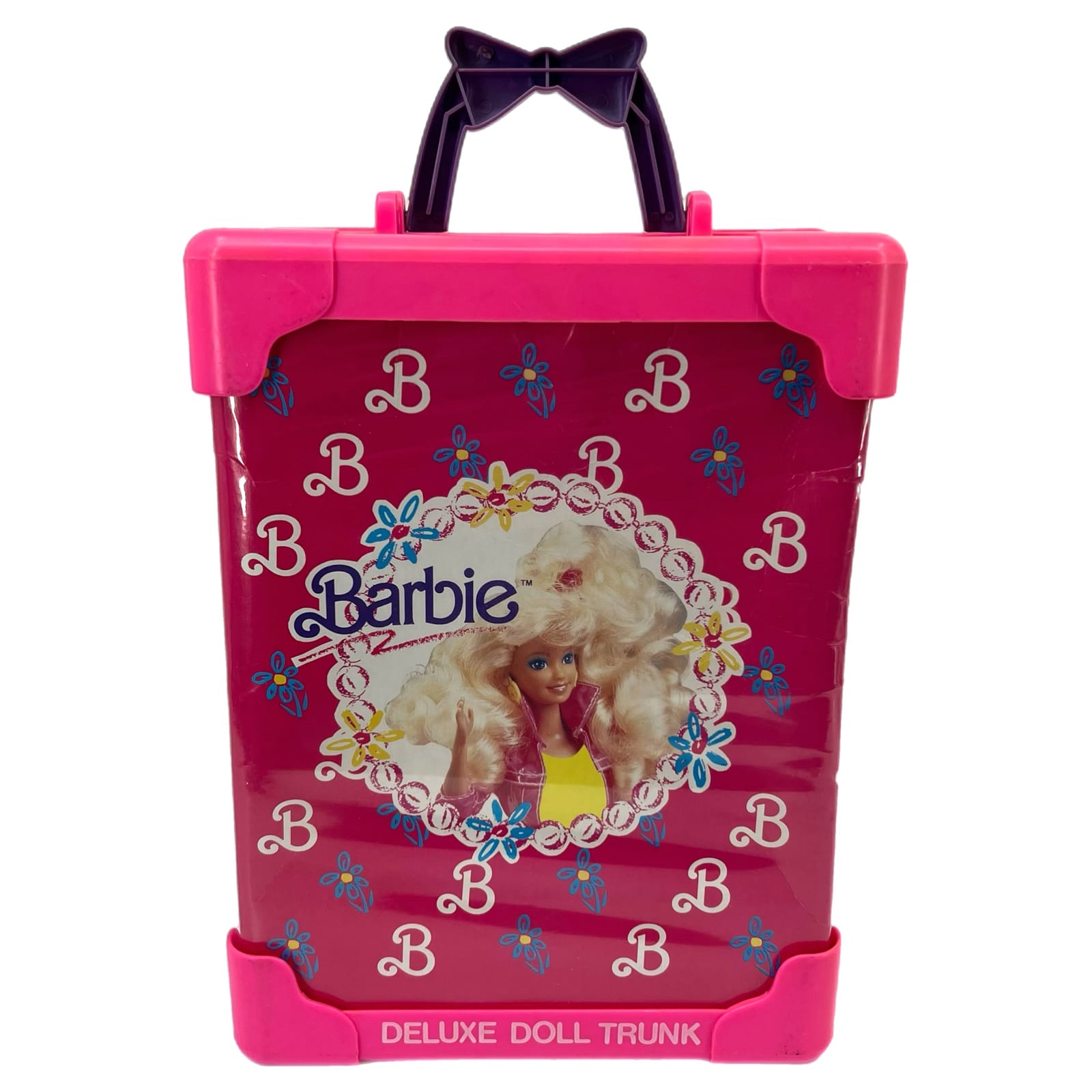 Mattel Pink & Purple Vintage Barbie Deluxe Doll Trunk