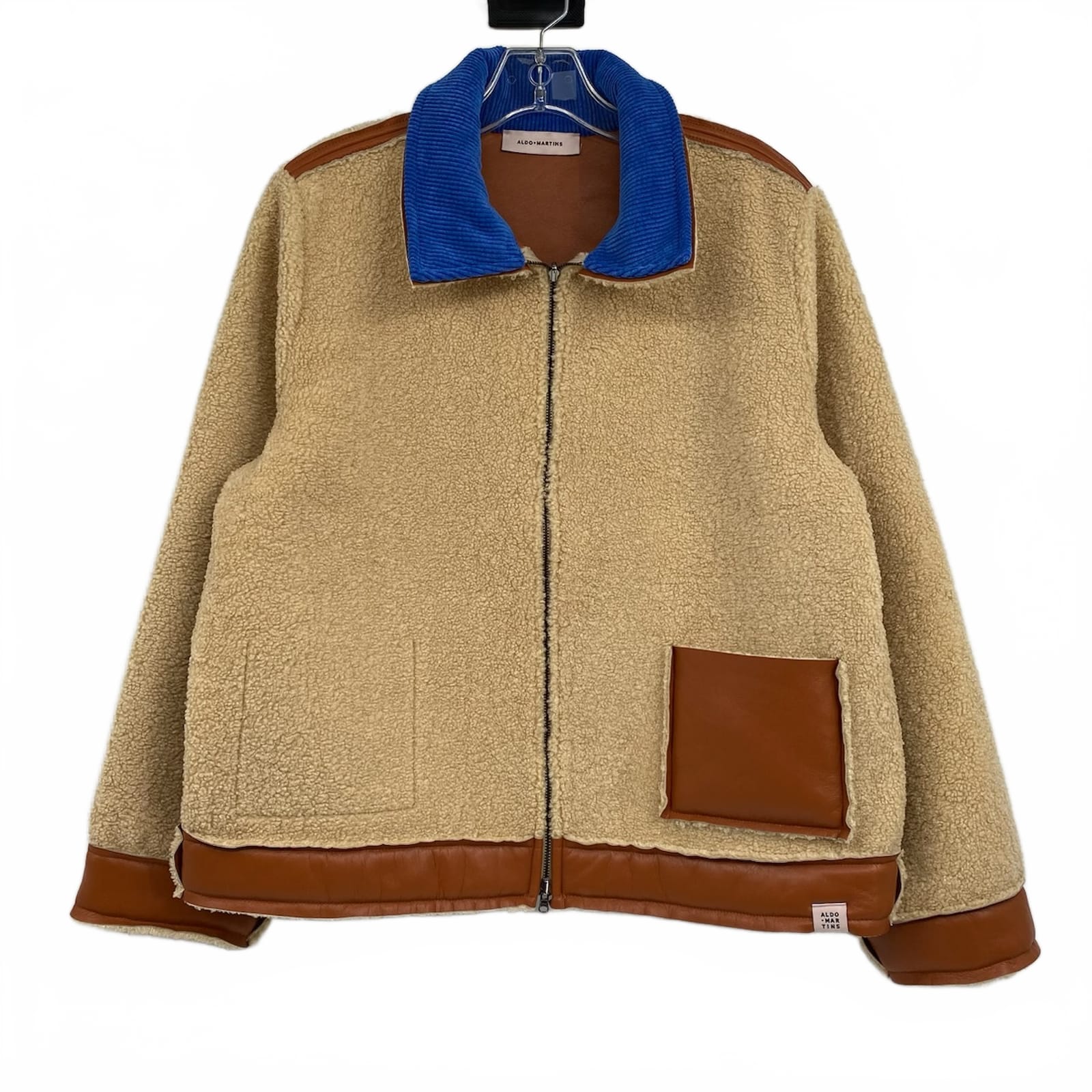 Aldo Martins Brown Blue Reversible Teddy Jacket
